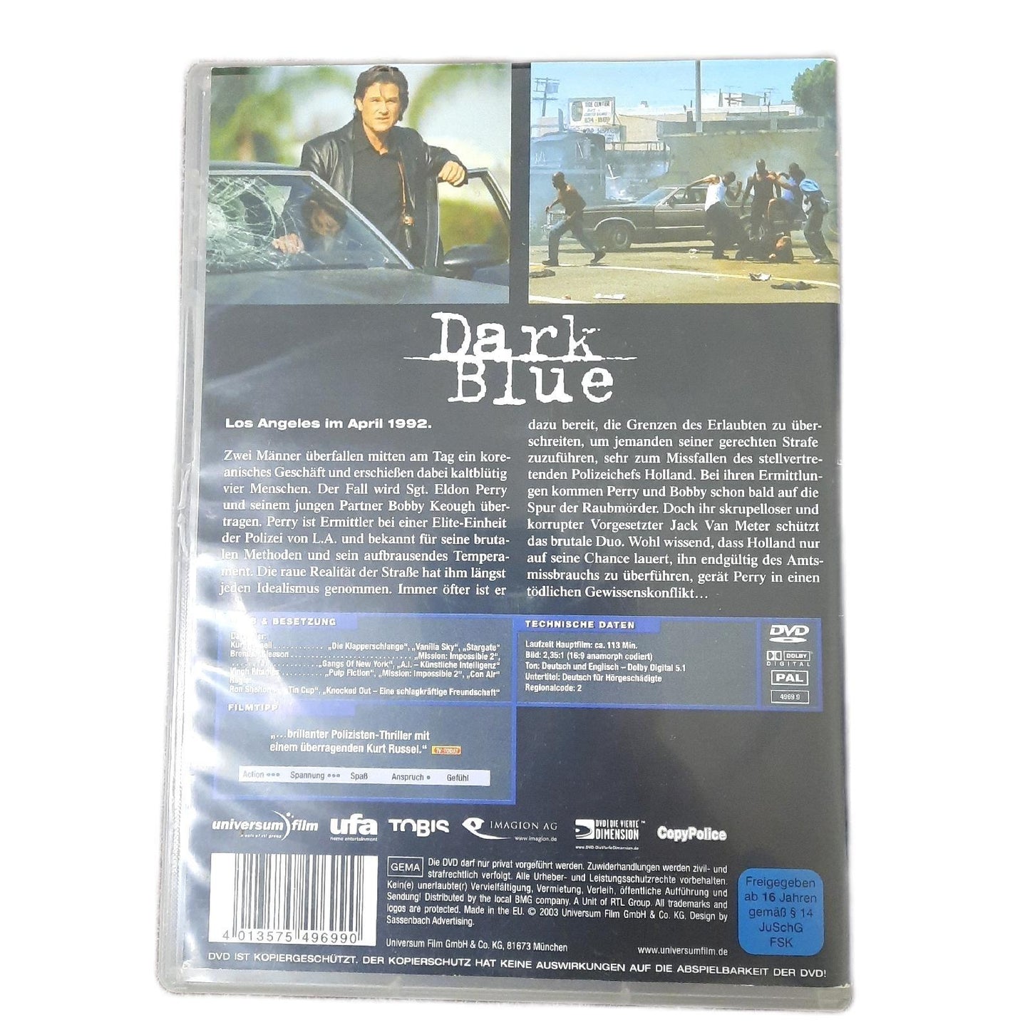 Dark Blue Dvd Gebraucht sehr gut, Kurt Russell Brendan Gleeson