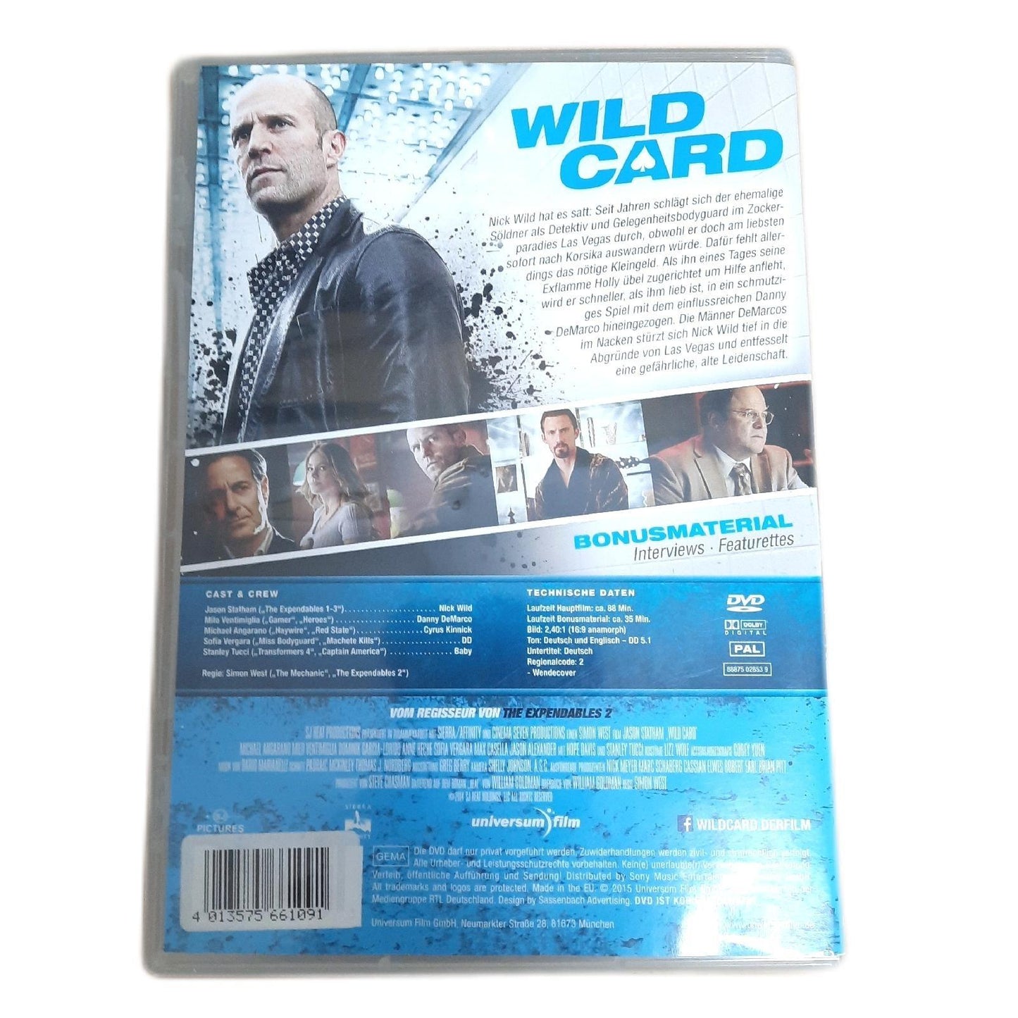 Wild Card [DVD] Jason Statham, Thriller, Deutsch, FSK 16, Anne Heche
