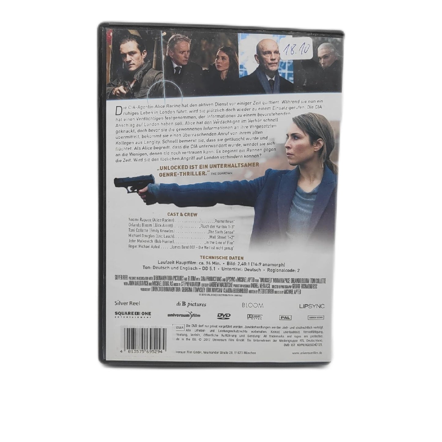 Unlocked  DVD Film Movie Action Thriller Orlando Bloom Video