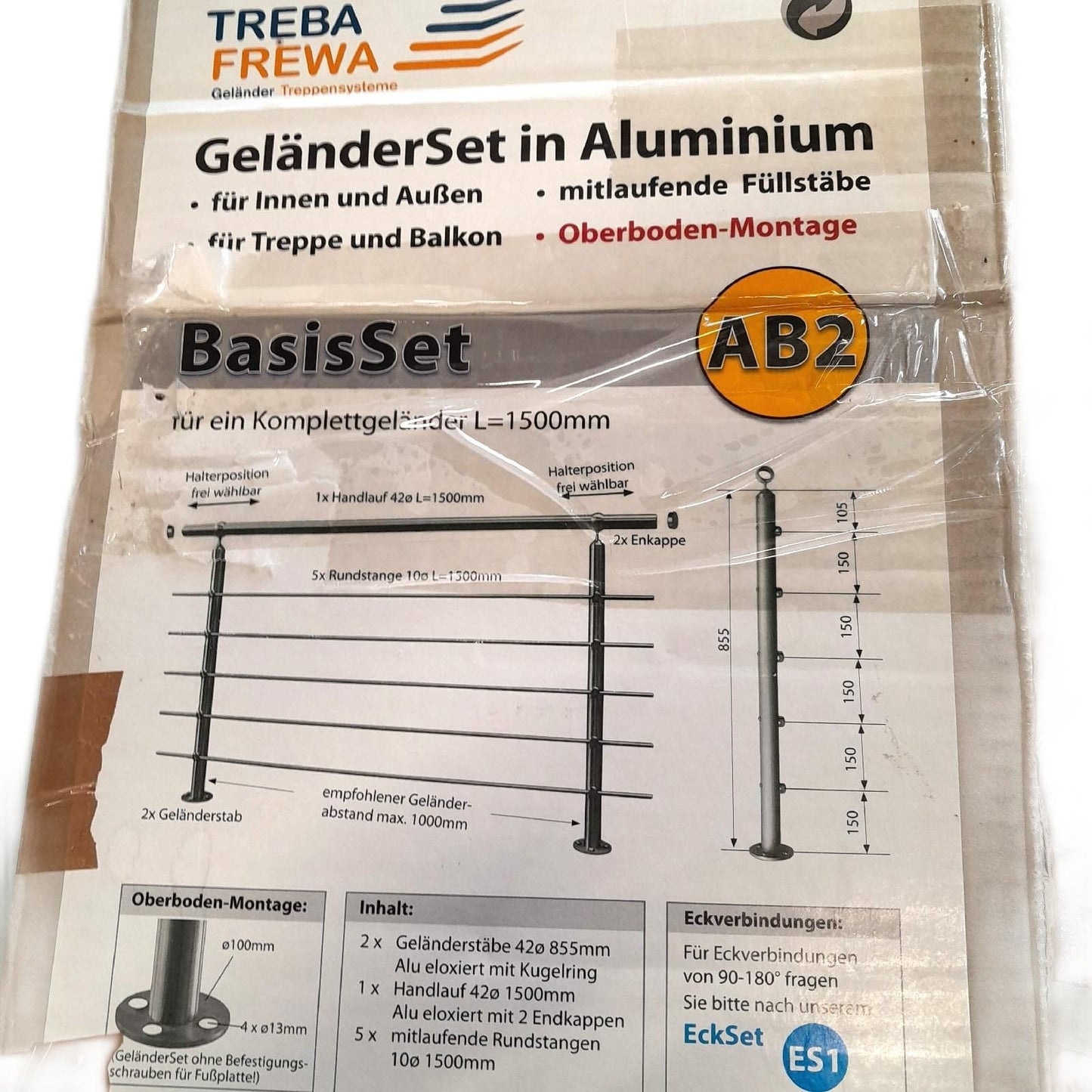 Treba Frewa Geländerset AB2 (Aluminium, Silb