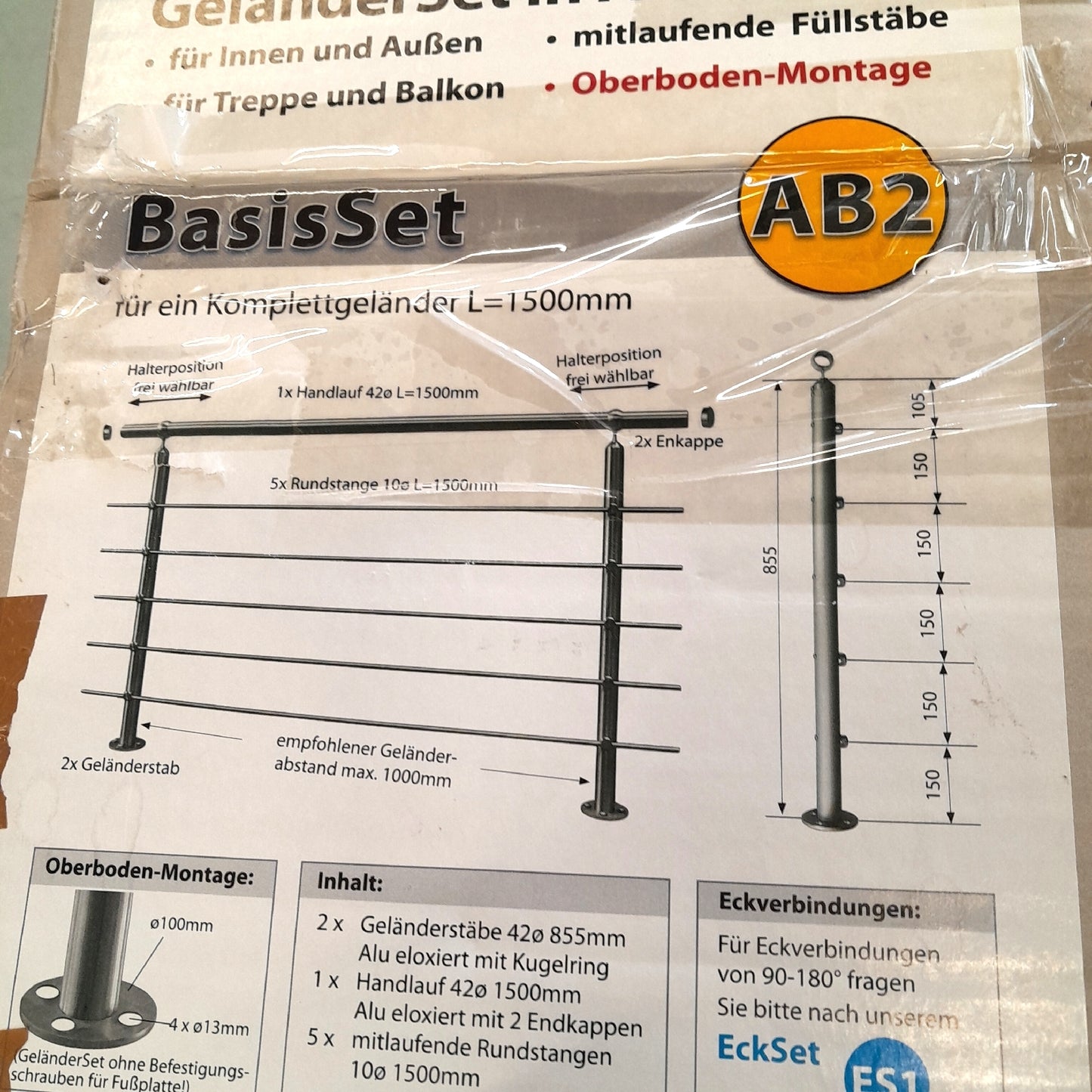 Treba Frewa Geländerset AB2 (Aluminium, Silb