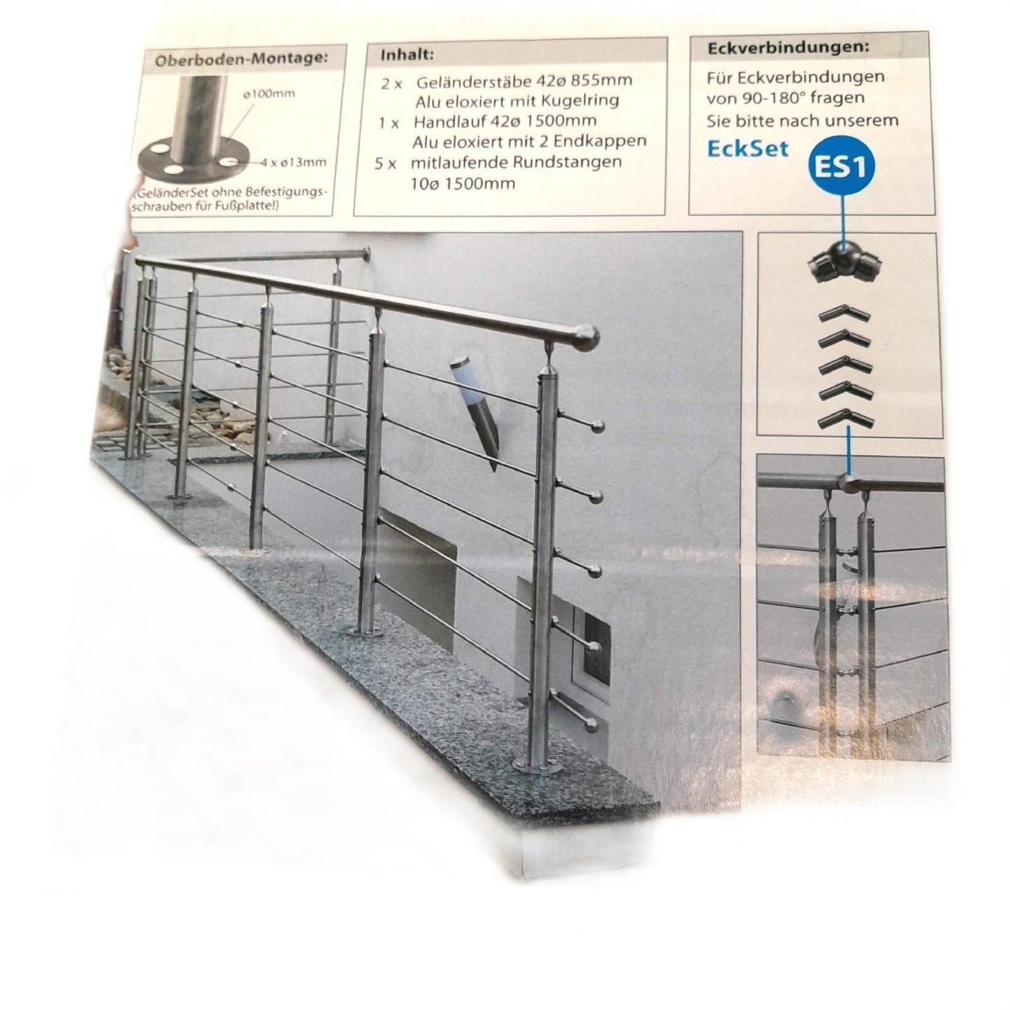 Treba Frewa Geländerset AB2 (Aluminium, Silb
