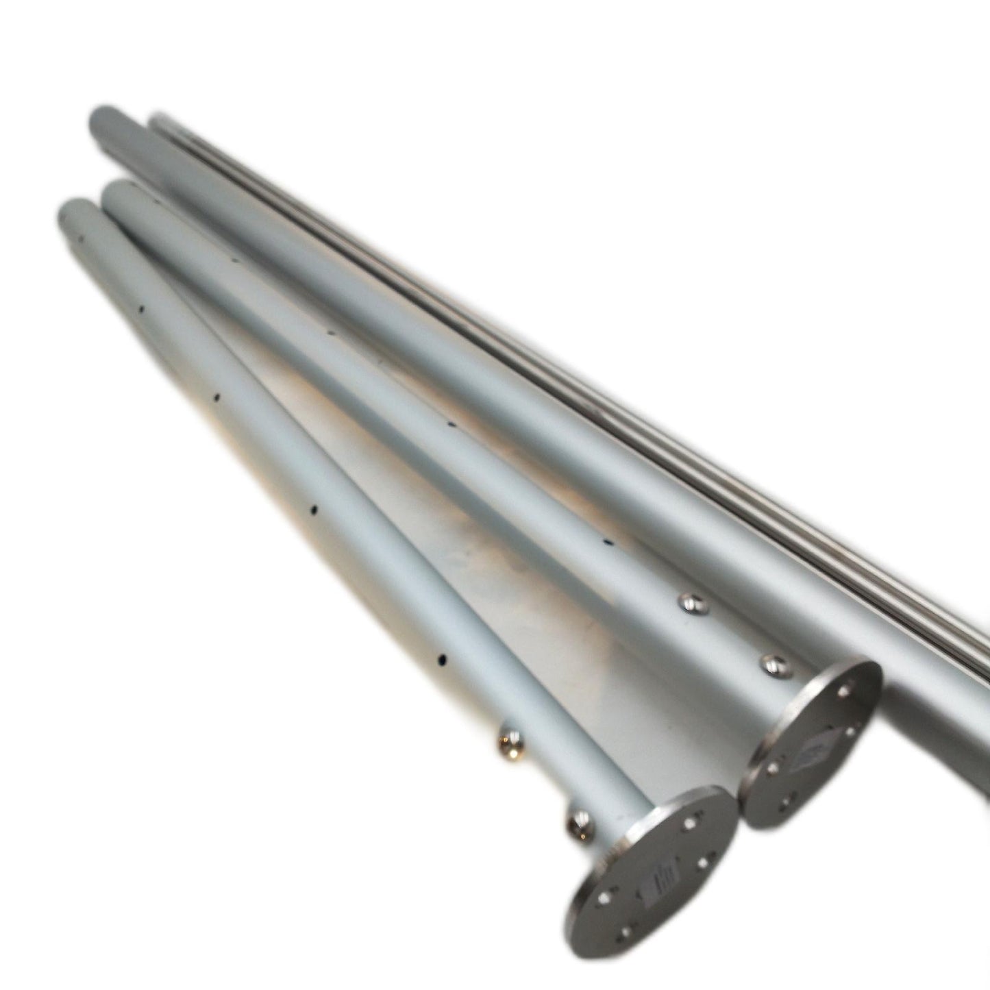 Treba Geländerset Oberbodenmontage Aluminium Silber 1500 Meter Gartenzaun Set