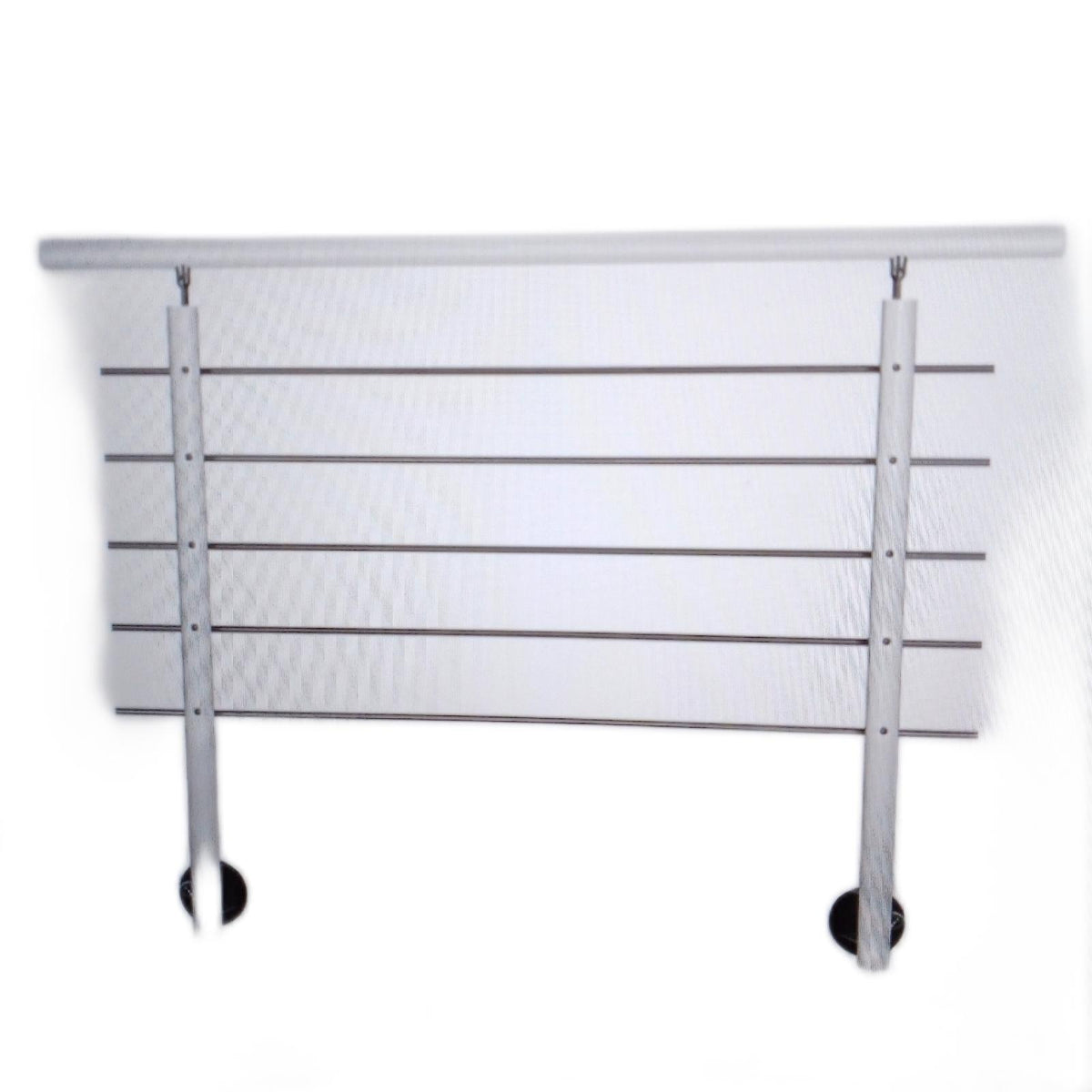 Treba Geländer Set Aluminium Geländer Zubehör Frewa Seitenmontage Länge 1500 mm weiß