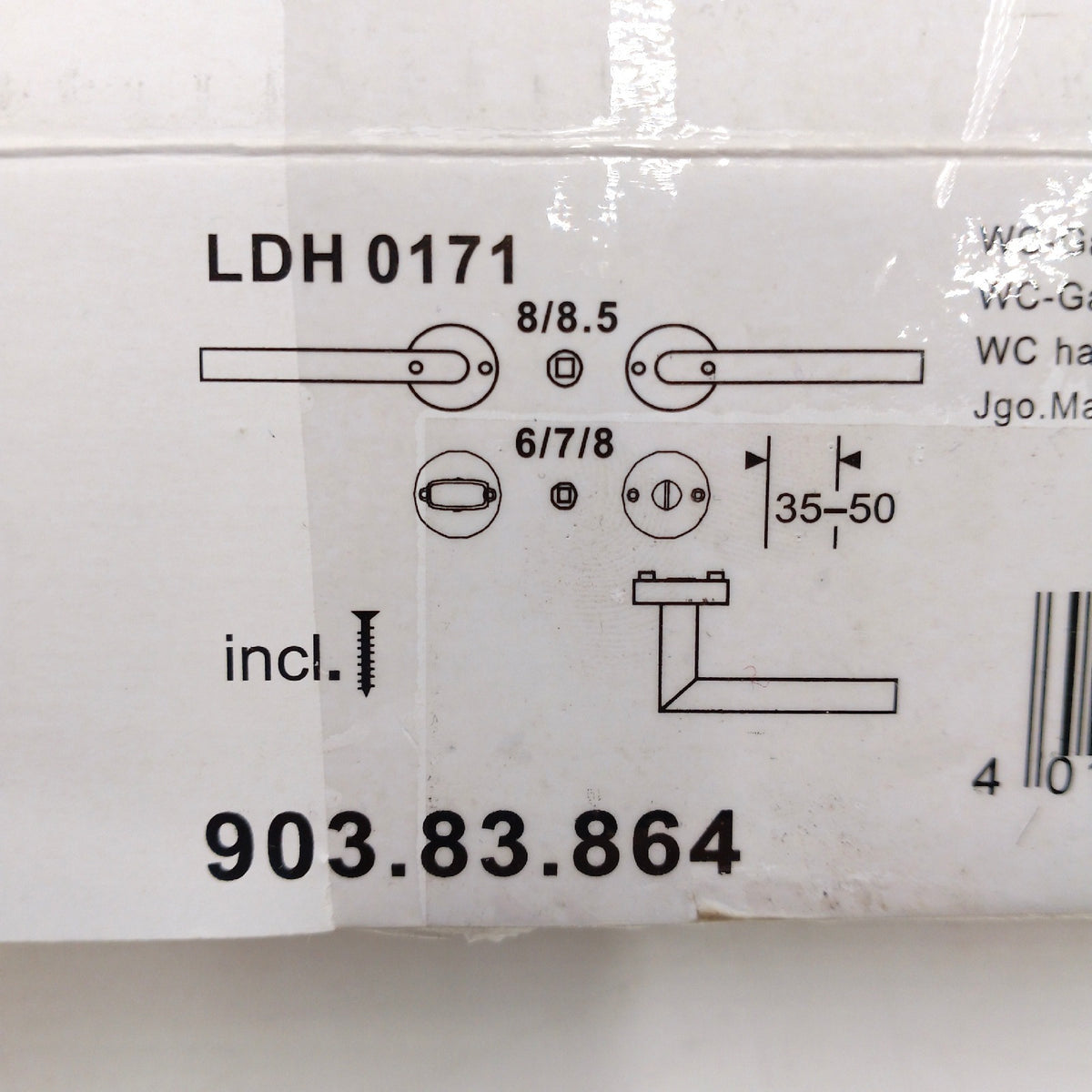 Startec WC Türgarnitur Türbeschläge passend für Türstärke 35 mm 42