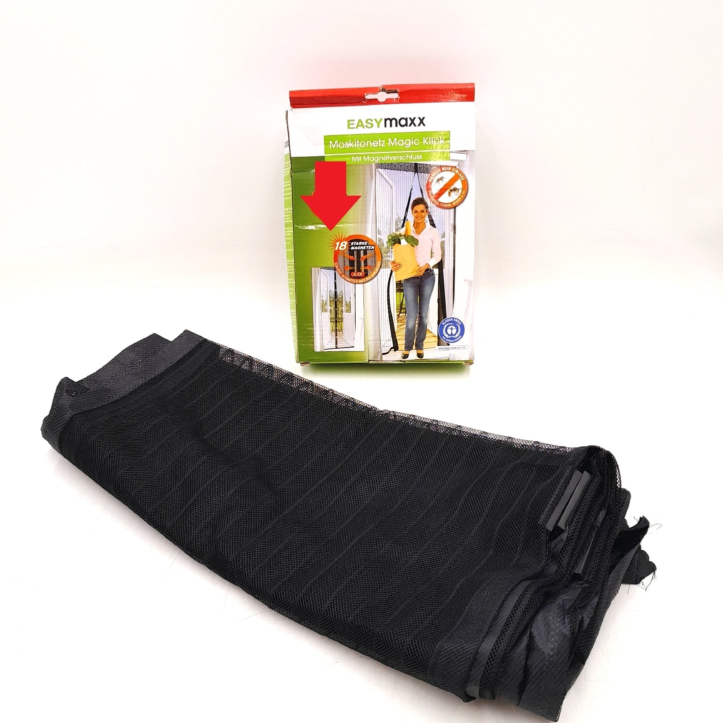 Easy Maxx Fliegengittervorhang Insektenschutz Haushaltswaren 210 x 90 cm Schwarz Klebebefestigung praktisch