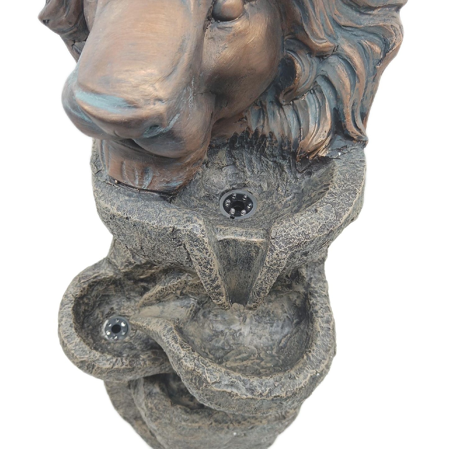 Silex Kunststeinbrunnen Garten Dekoration Löwe 335 x 29 x 815 cm Naturstein Optik Wasserfall