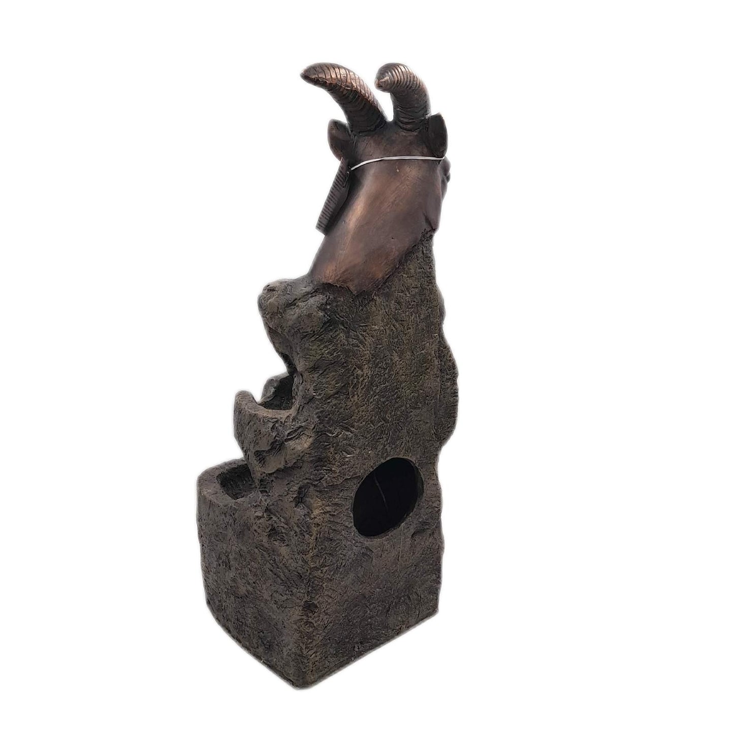 Silex Kunststeinbrunnen Garten Dekoration Steinbock 335 x 32 x