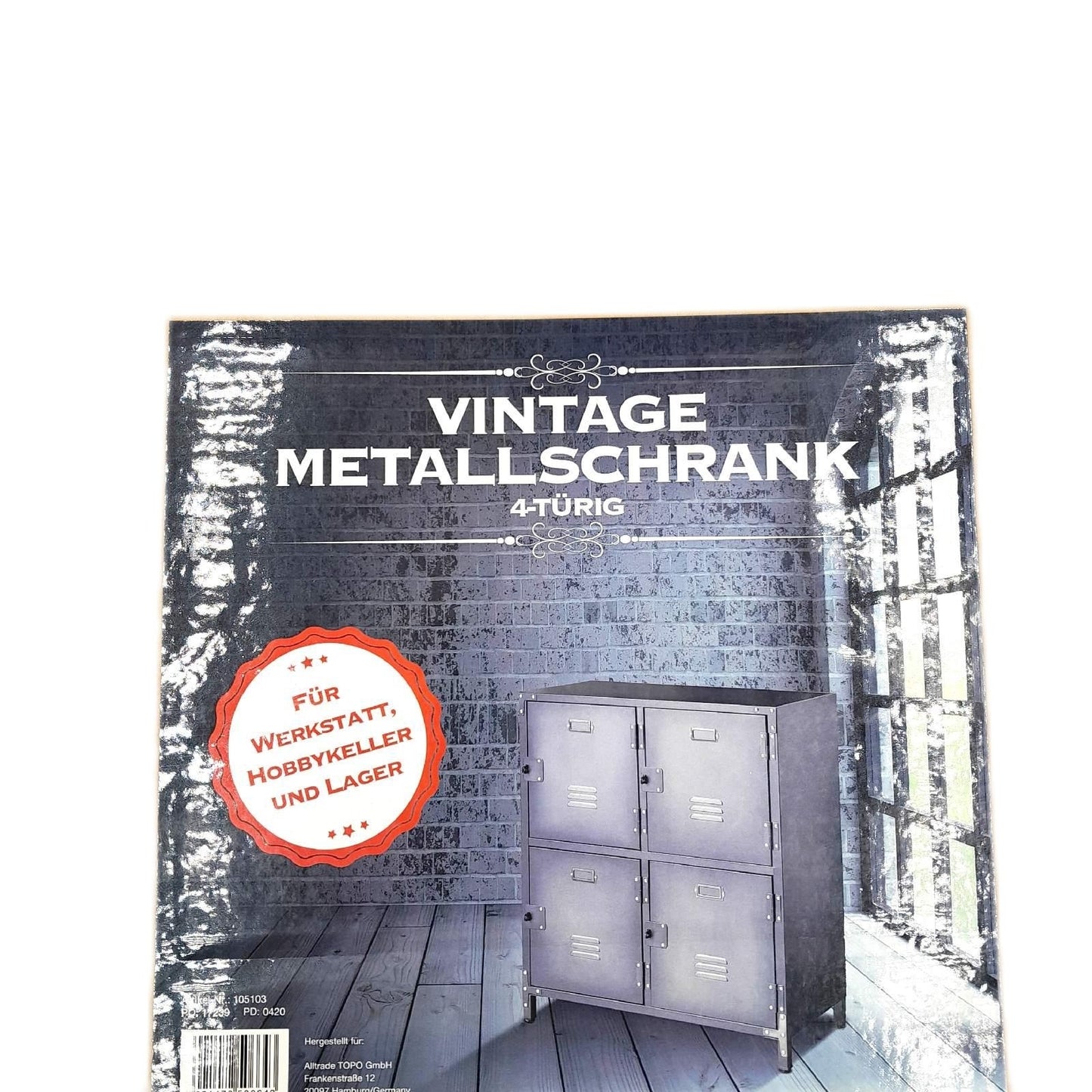 Metallschrank Aufbewahrung Möbel Vintage Industrial Style 35 x 75 x 825 cm robust und praktisch