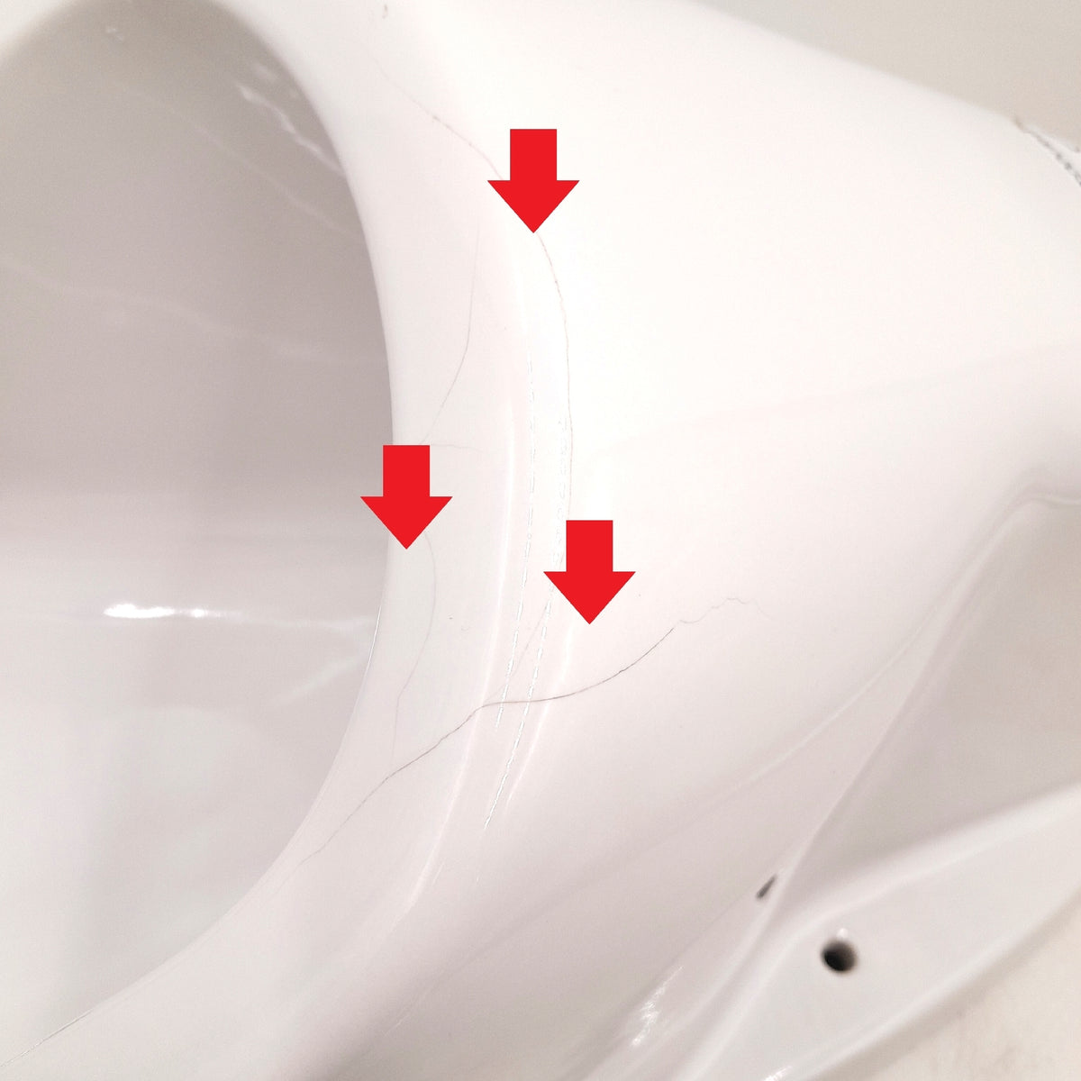 Duravit D Code Urinal unbeschichtet Zulauf hinten Absaugspuelung defekt R