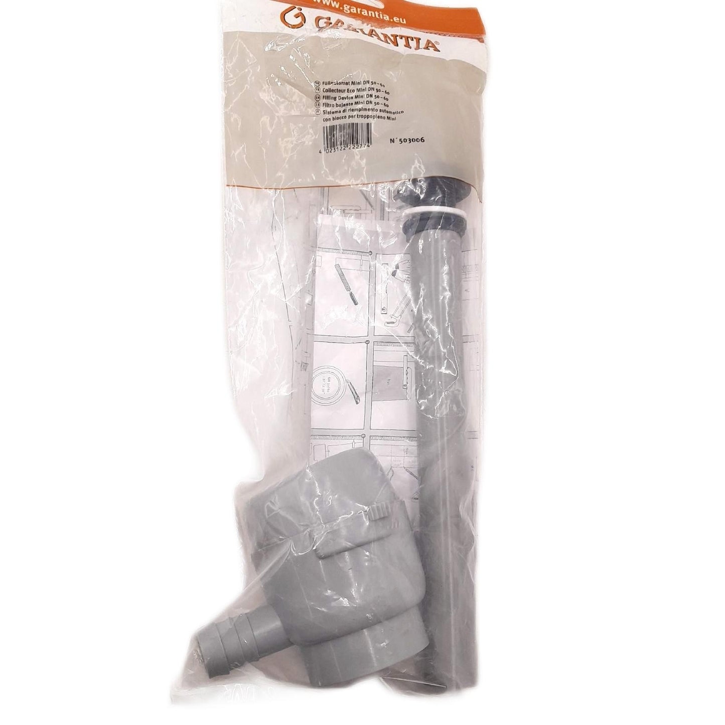 Fallrohrfilter Mini Filterzubehör Fallrohr Grau passend für Fallrohre DN 50