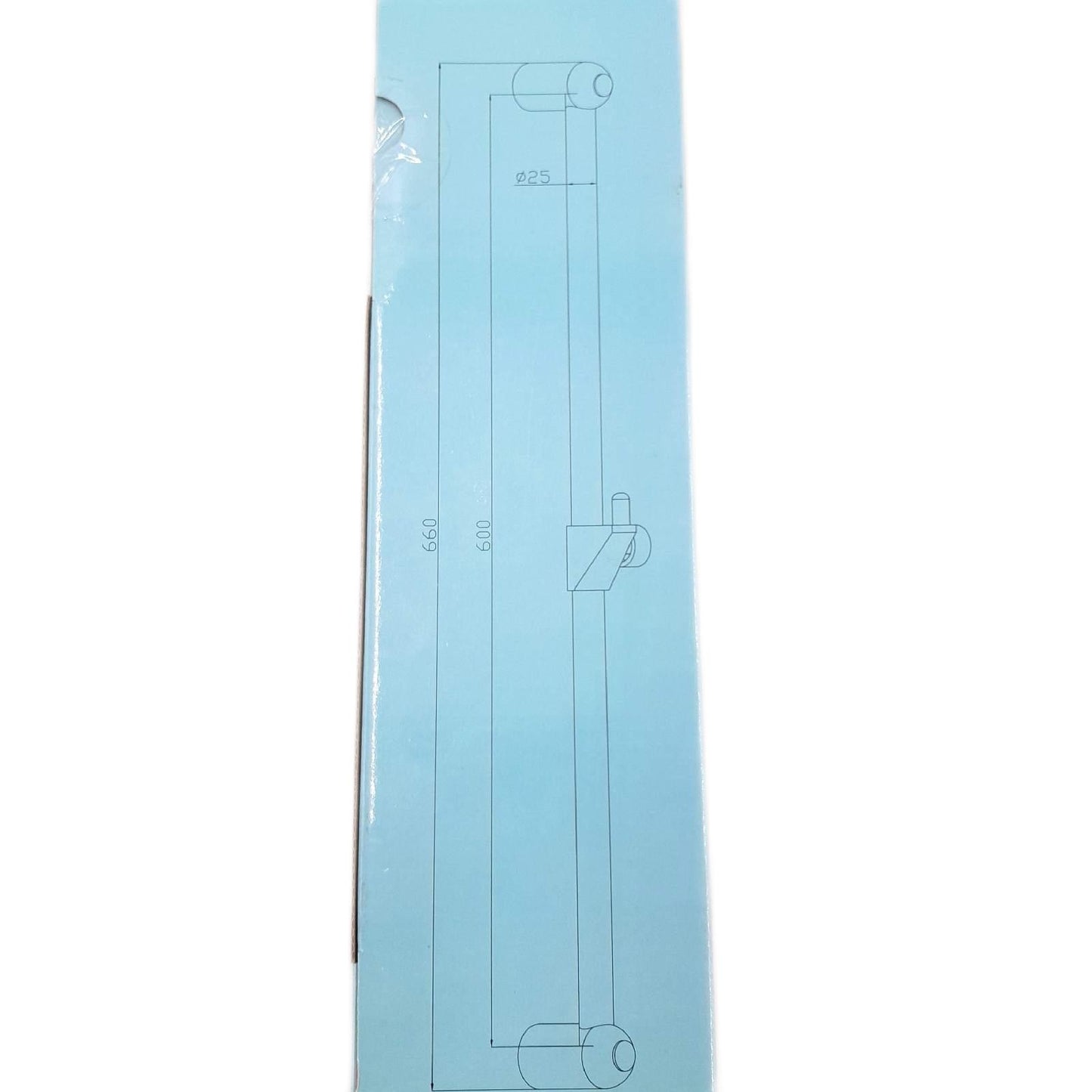 Mixomat Brausestange Sanitärzubehör Pattaya Höhe 65 cm  Lochabstand 605 cm Chrom Design
