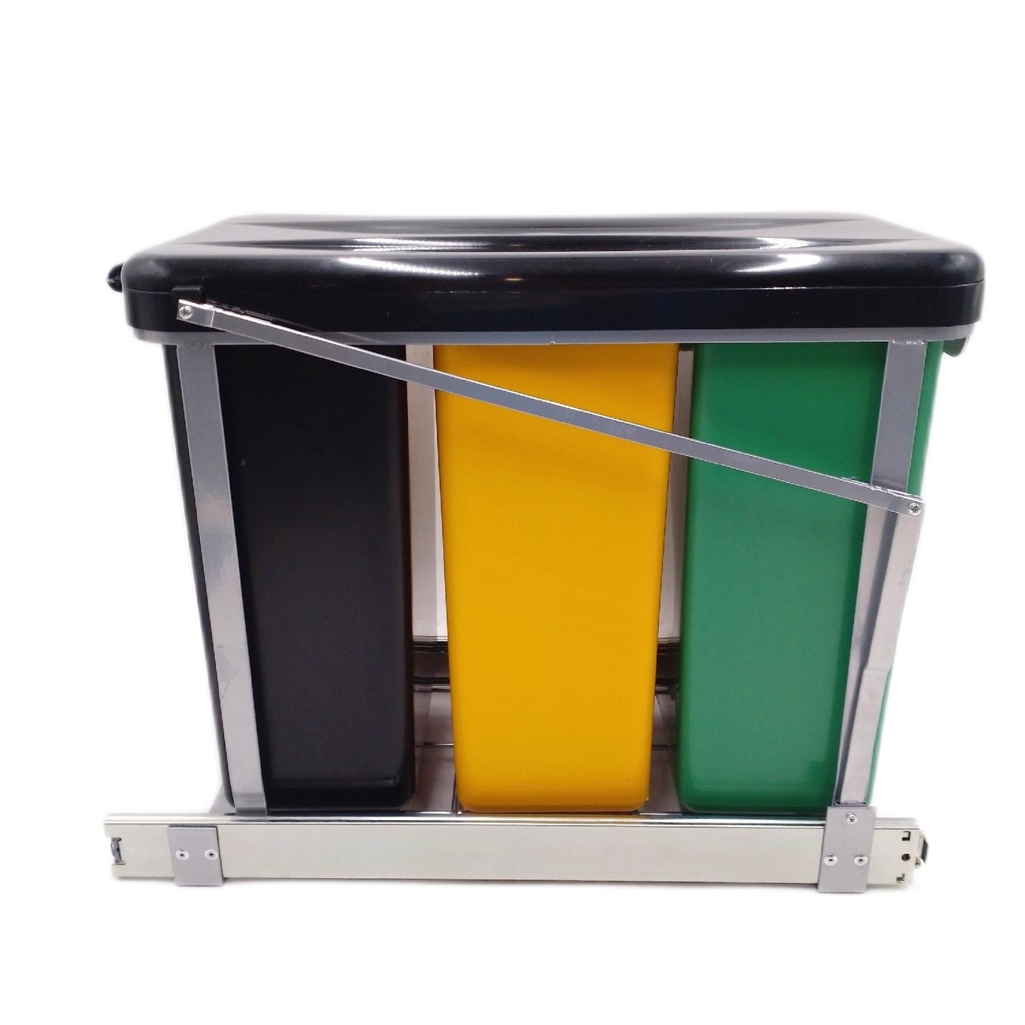 Venus Einbaum�lleimer 3 x 8 l, Gelb/Gr�n/Schwarz, Eckig, Kunststoff