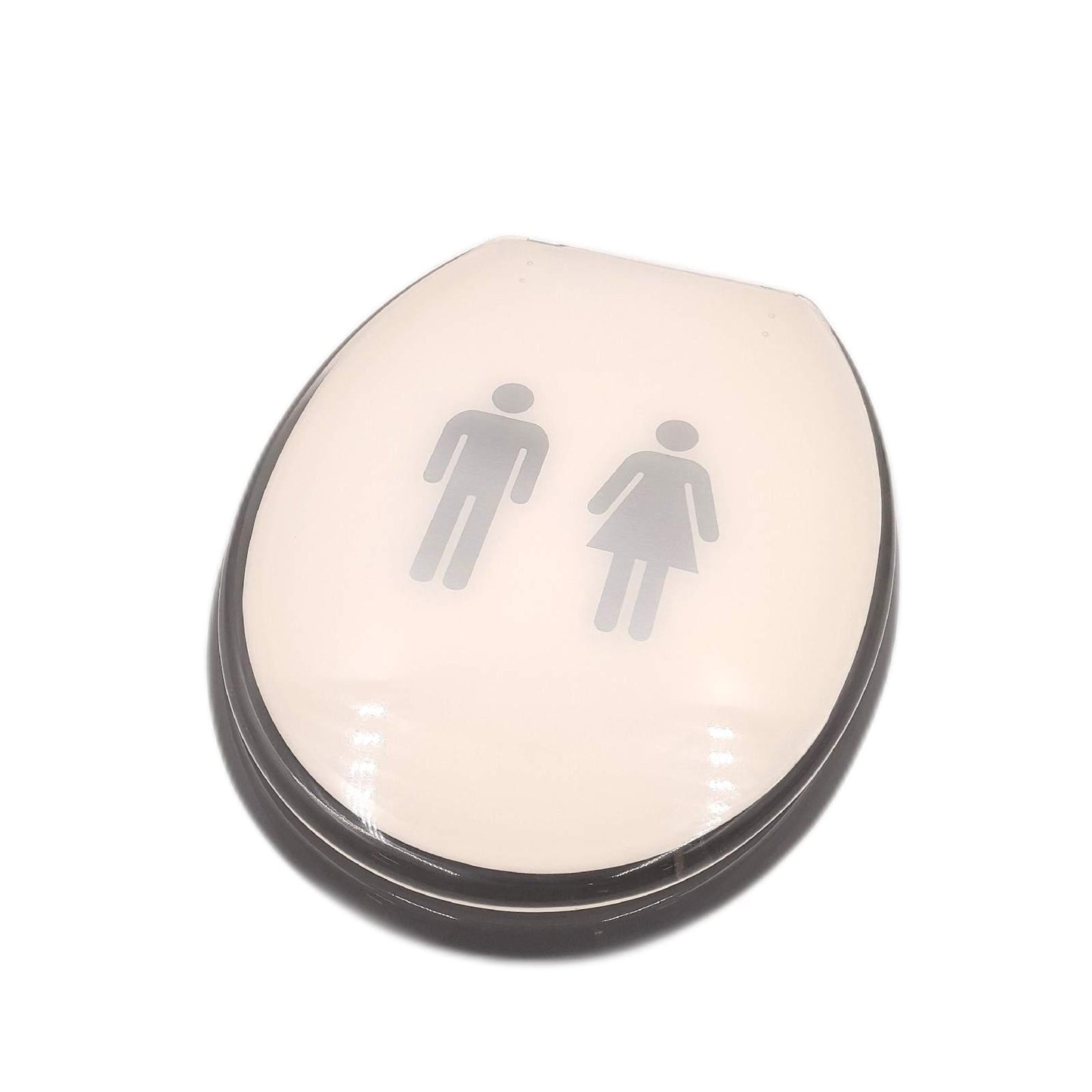 Poseidon WC Sitz Badezimmer Zubehör One Grau Polyresin komfortabler Toilettensitz langlebig hochwert