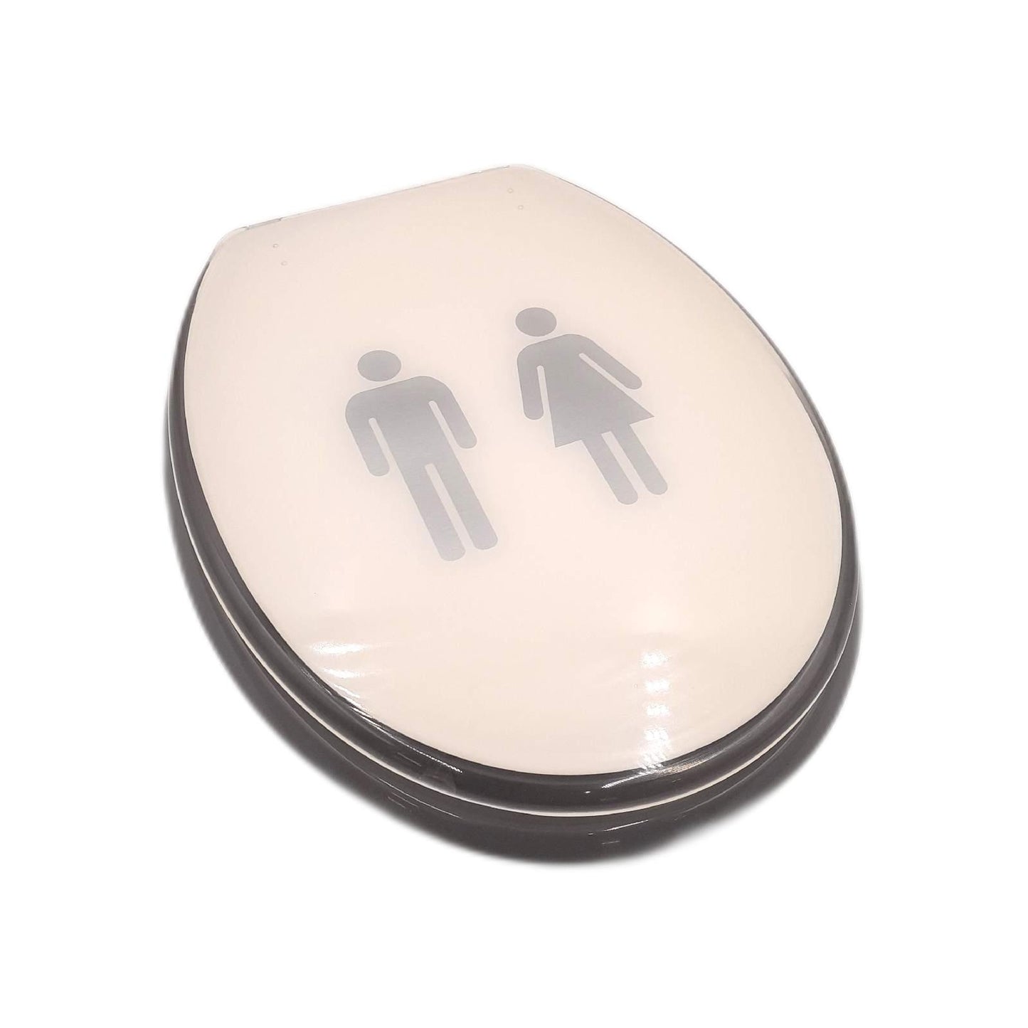 Poseidon WC Sitz Badezimmer Zubehör One Grau Polyresin komfortabler Toilettensitz langlebig hochwert