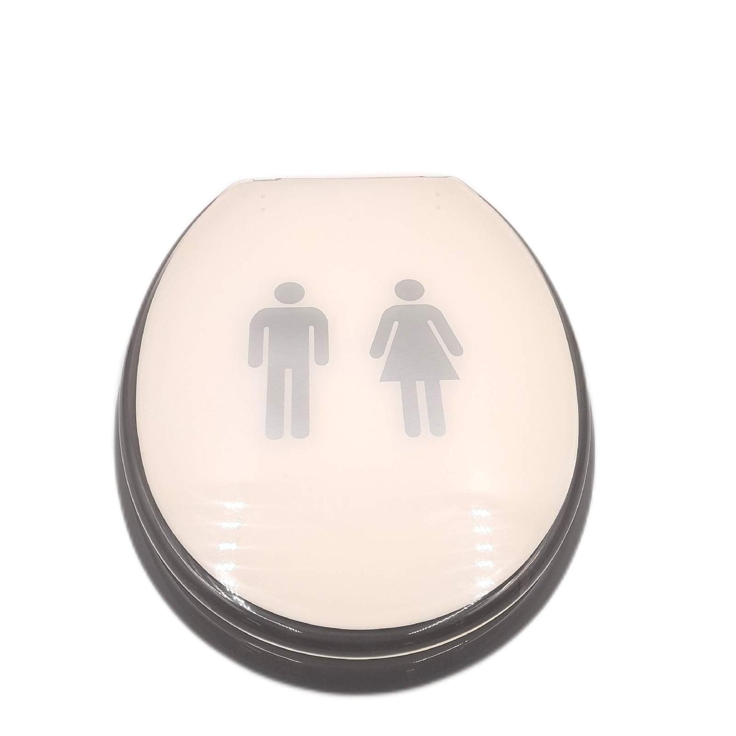 Poseidon WC Sitz Badezimmer Zubehör One Grau Polyresin komfortabler Toilettensitz langlebig hochwert