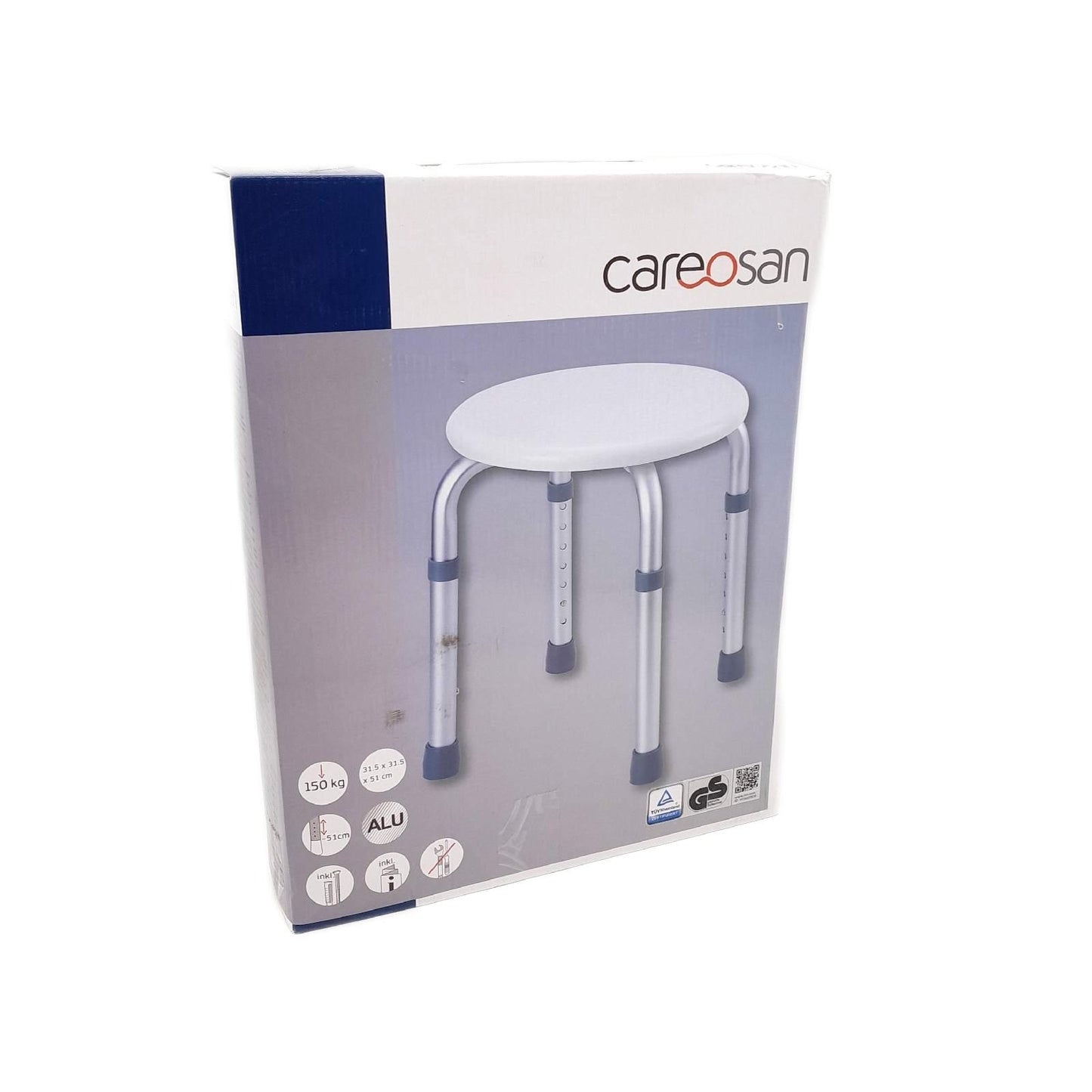 Careosan Badhocker Badmöbel Badzubehör Easy Comfort Plus höhenverstellbar stabil belastbar