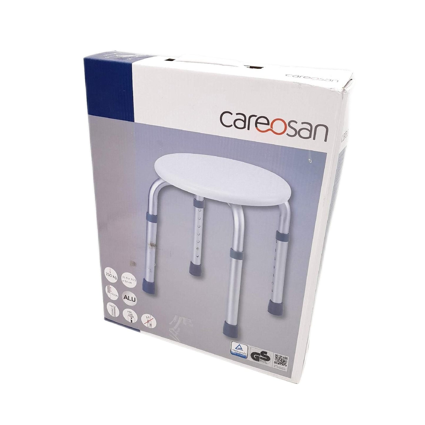 Careosan Badhocker Badmöbel Badzubehör Easy Comfort Plus höhenverstellbar stabil belastbar