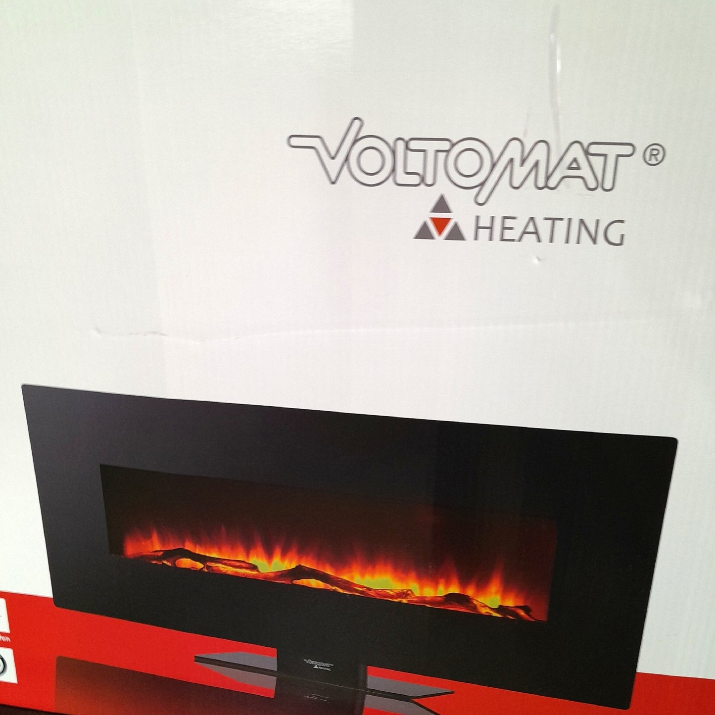 Voltomat Stand Kamin Heizung Flat Schwarz Heizgerät Wärmequelle modern Design energiesparend