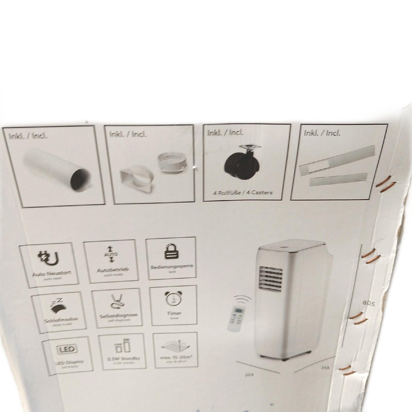 Proklima Mobiles Klimageraet Klimaanlagen Purity 7000 Raumkuehlung fuer bis 20 Quadratmeter