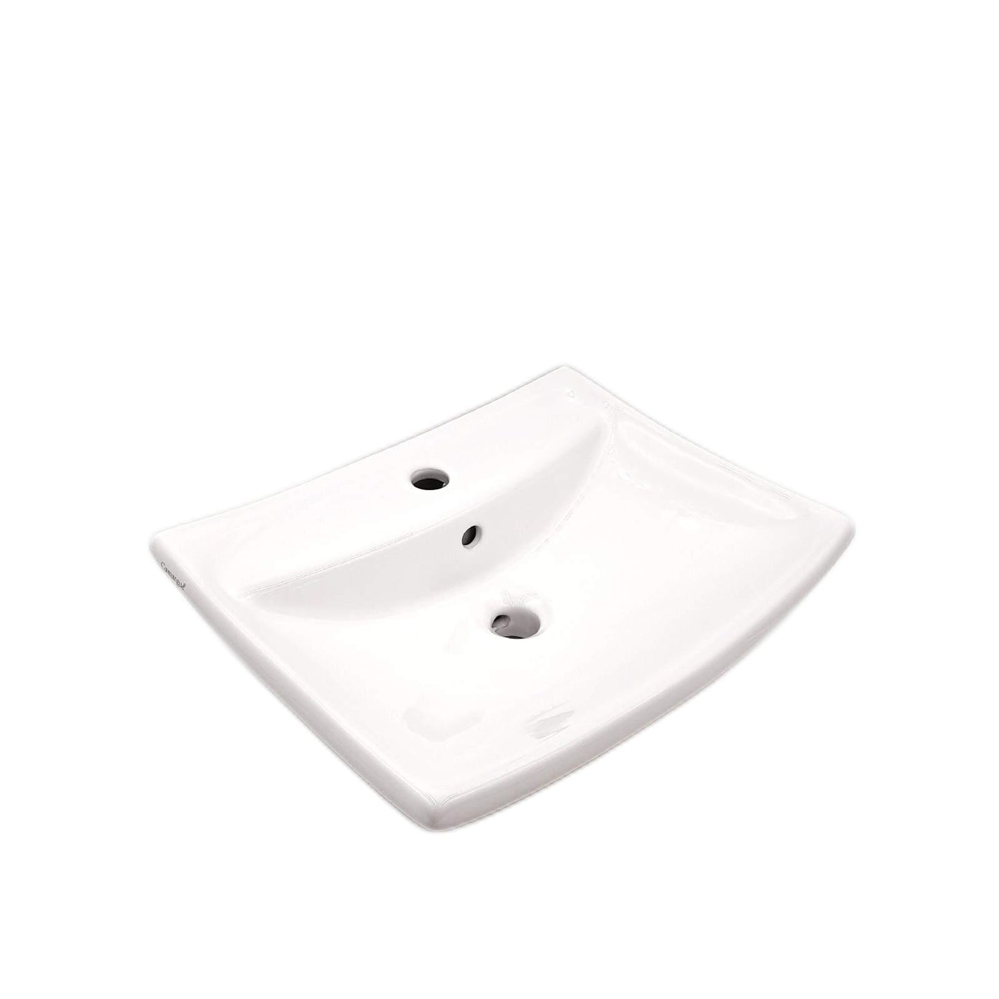 Camargue Waschbecken Badkeramik Sharki 50 x 39 cm Weiß Elegant Badezimmergestaltung