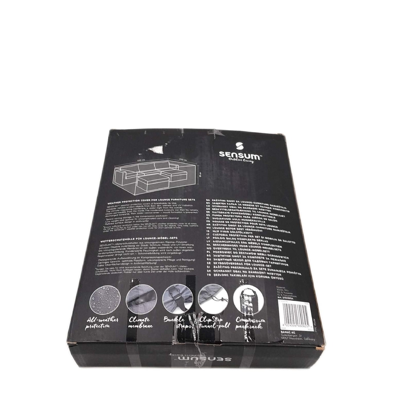 SENSUM Lounge-Set Schutzhülle (210 x 210 x 85 cm, Polyester)
