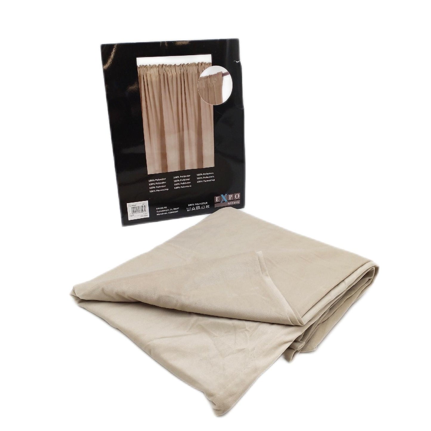 Expo Ambiente Schlaufenbandschal Stoffvorhang Samt Velvet 135 x 245 cm Eleganz Kuscheliges Design