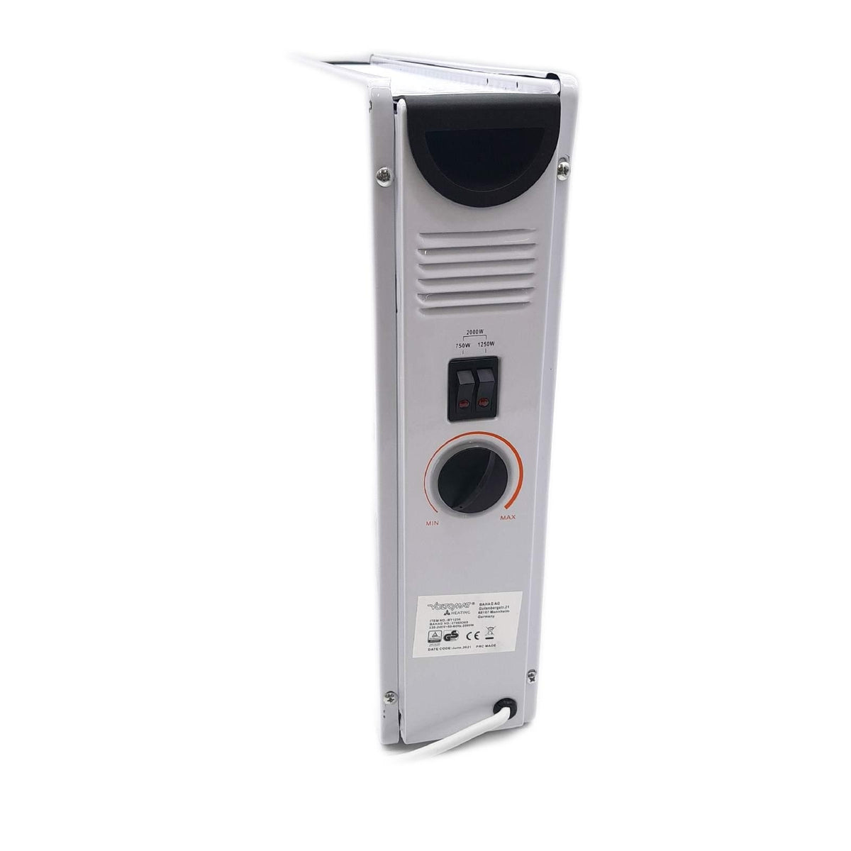 Voltomat Heizkonvektor Heizung Dubbe 2000 W 59 x 21
