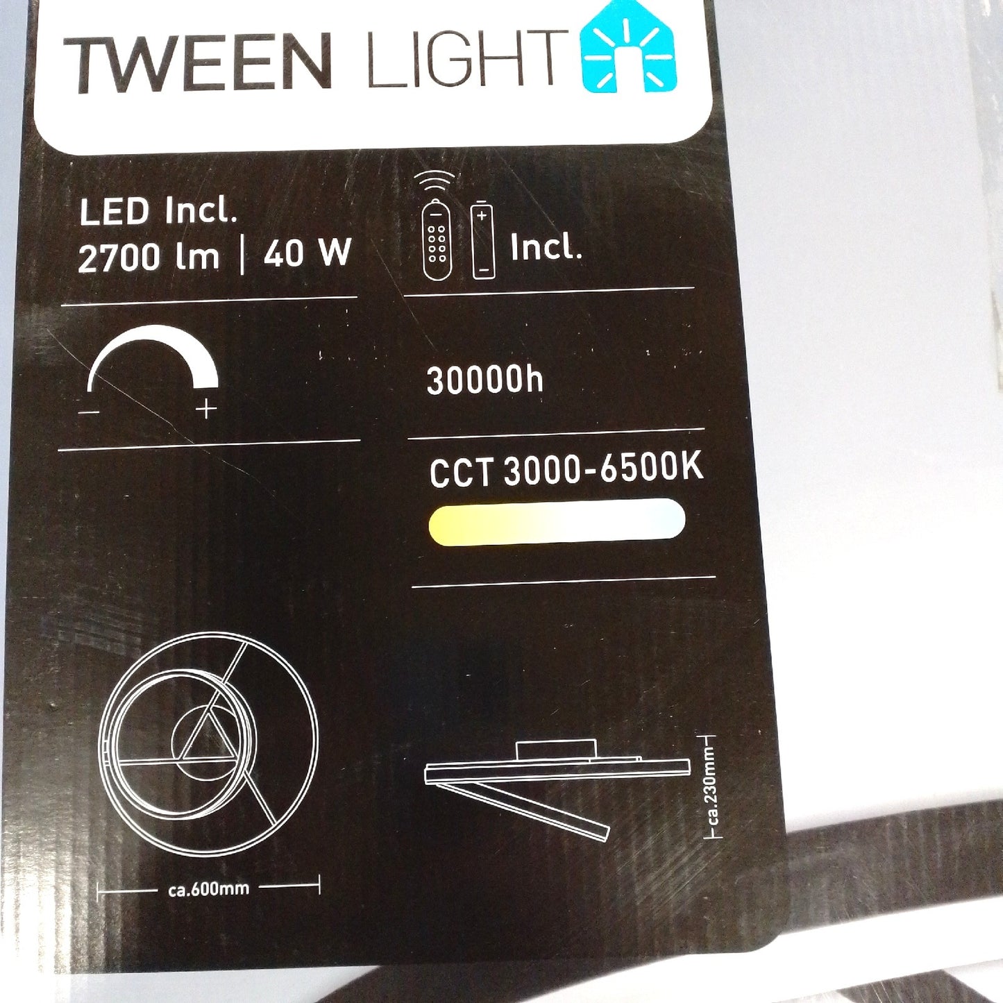 Tween Light Deckenleuchte LED Beleuchtung Two Rings 40 Watt Rund Wohnzimmerlampe