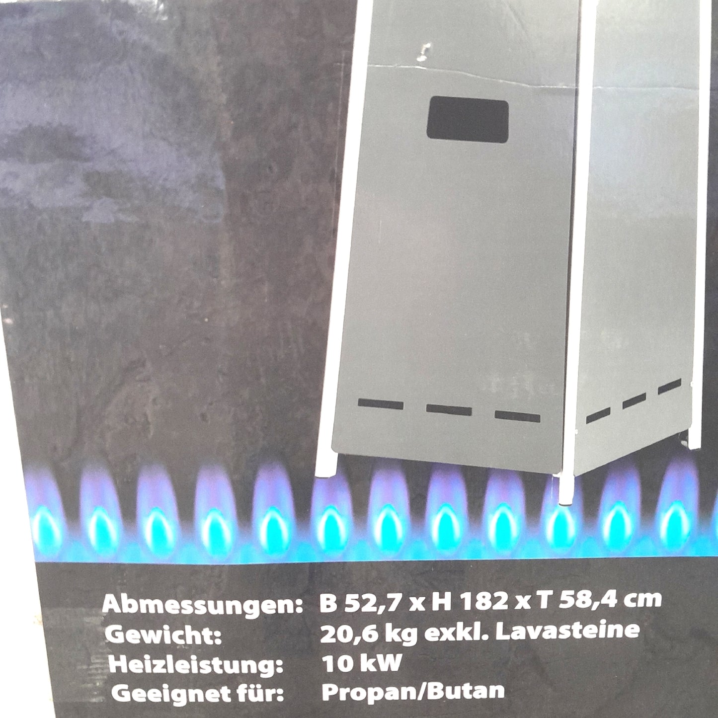 Terrassenstrahler Kairo 10 kW Hoehe 182 cm unvollstaendig ohne