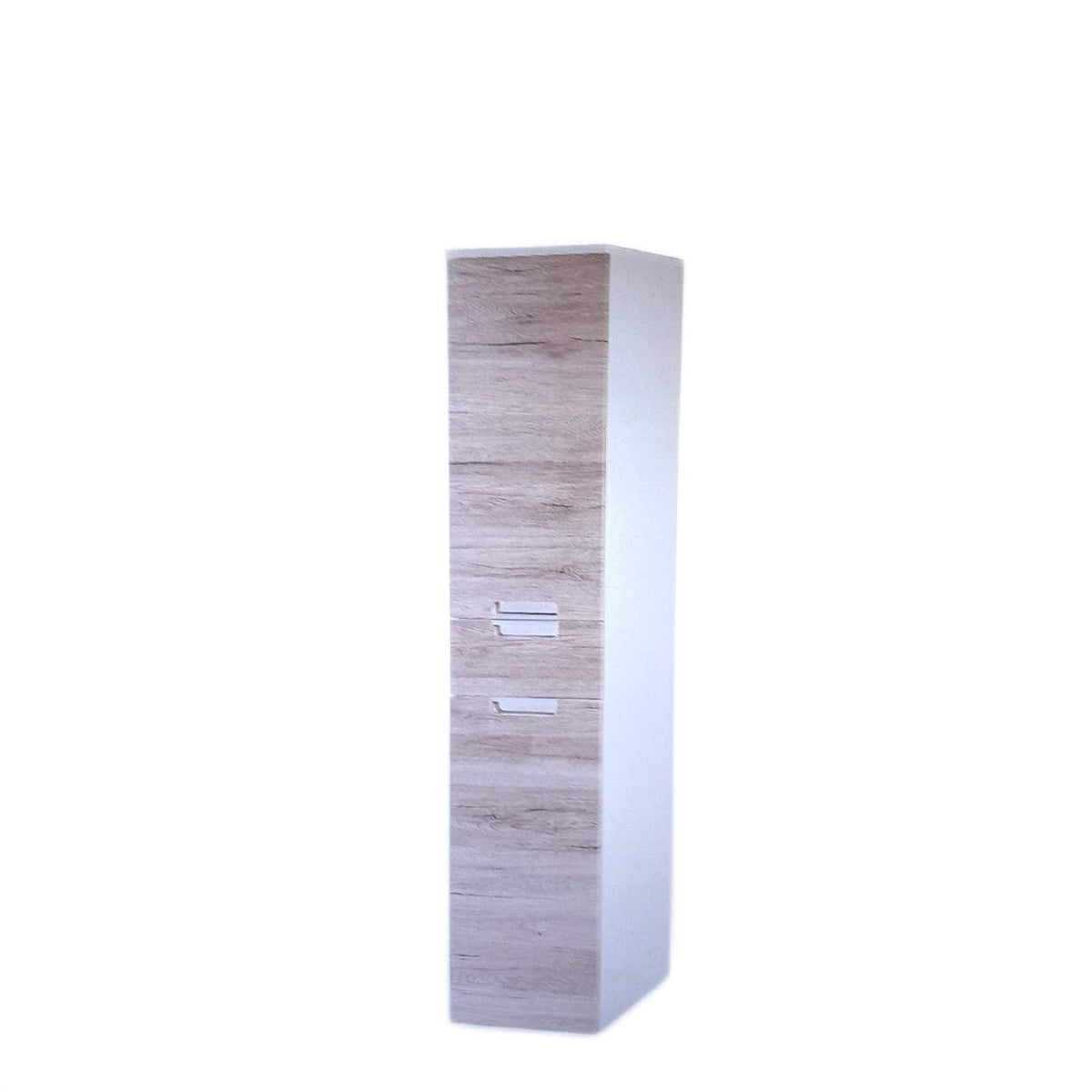 Schildmeyer Hochschrank Rilana 130511  weiß glanz / eiche sanremo Dekor  159 x 33 x 35 cm