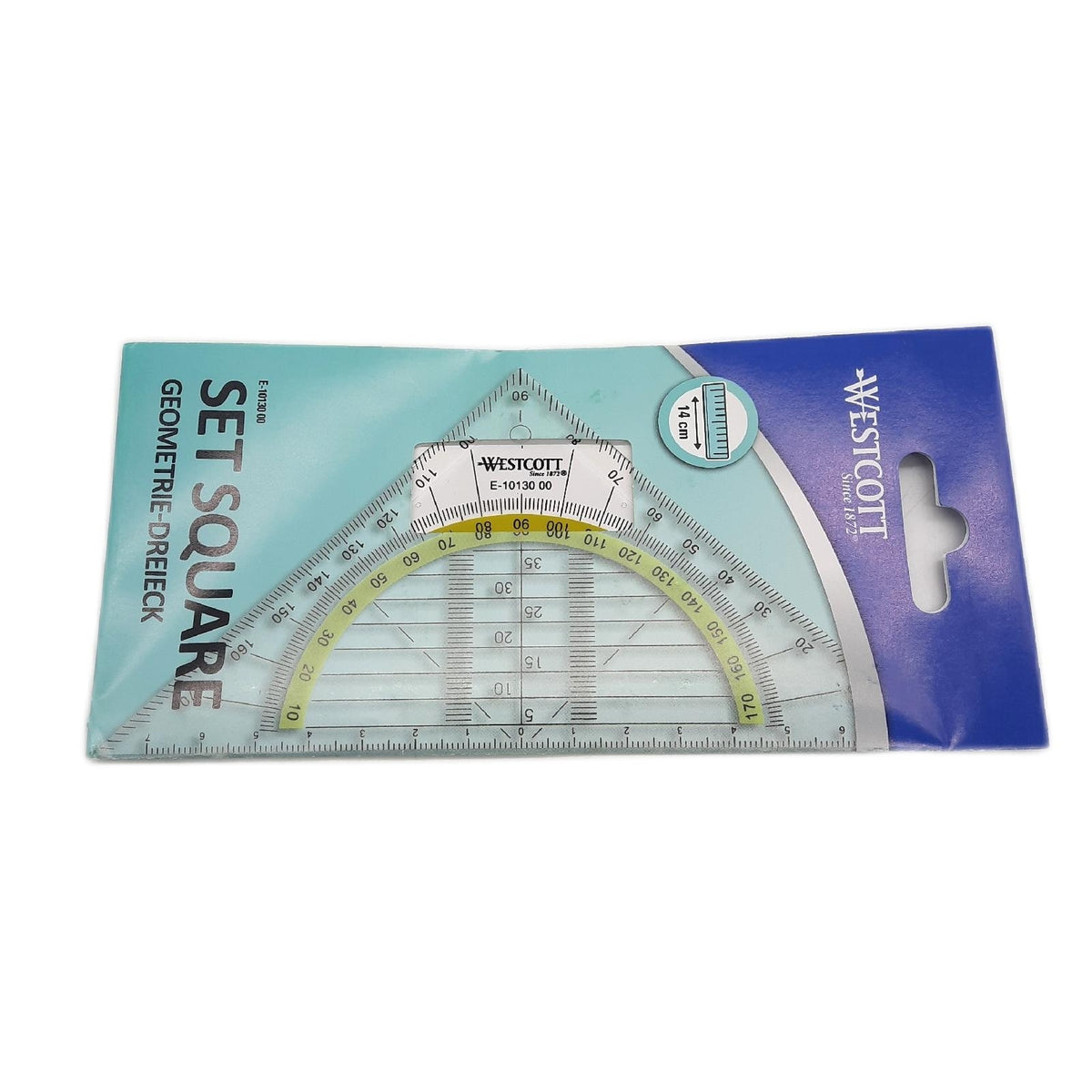 Westcott E 10130 00 Geometriedreieck Kunststoff 14 cm transparen - Unvollständig