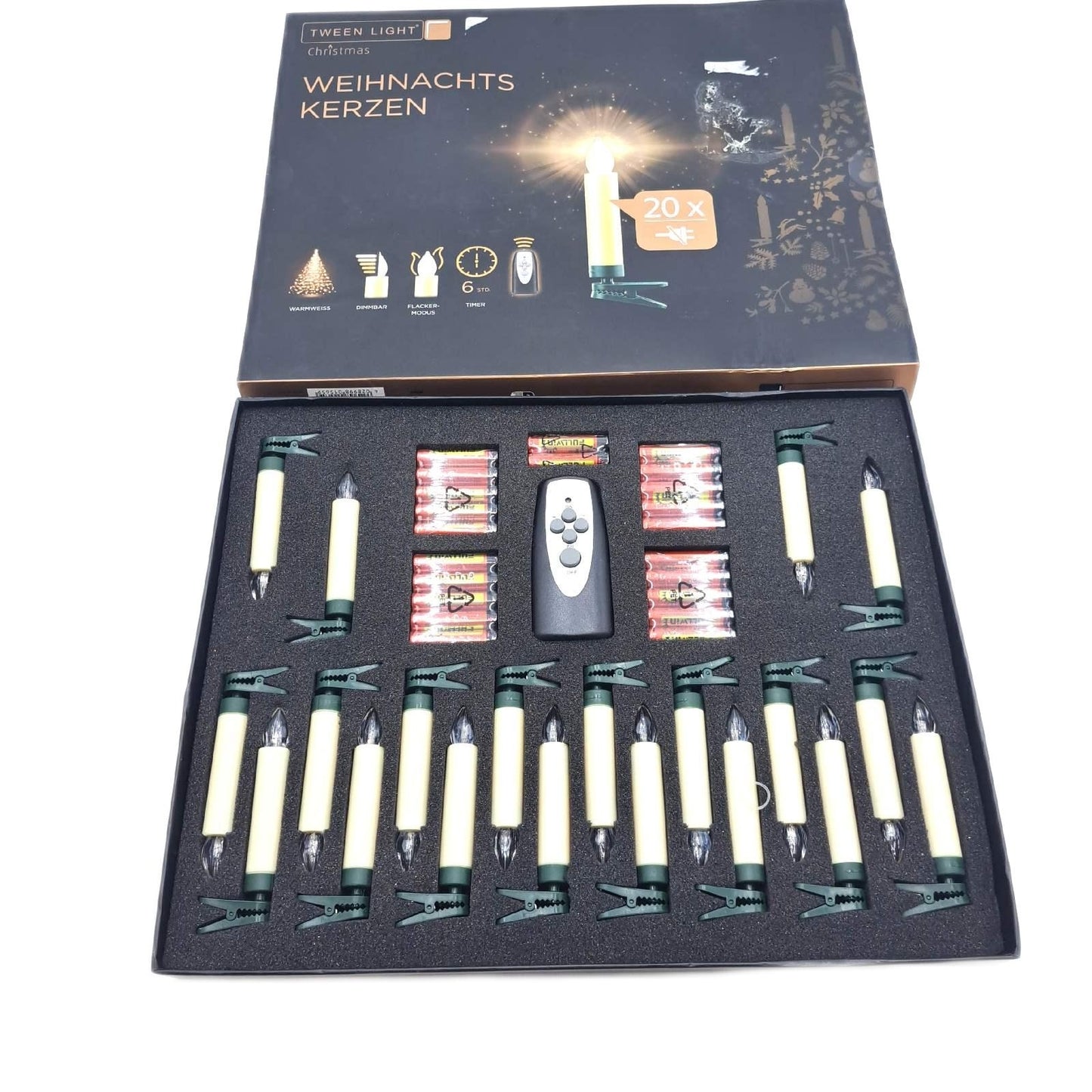 LED Weihnachtskerzen Set Beleuchtung Innen Elfenbein IP20 Weihnachtsdekoration festlich warm
