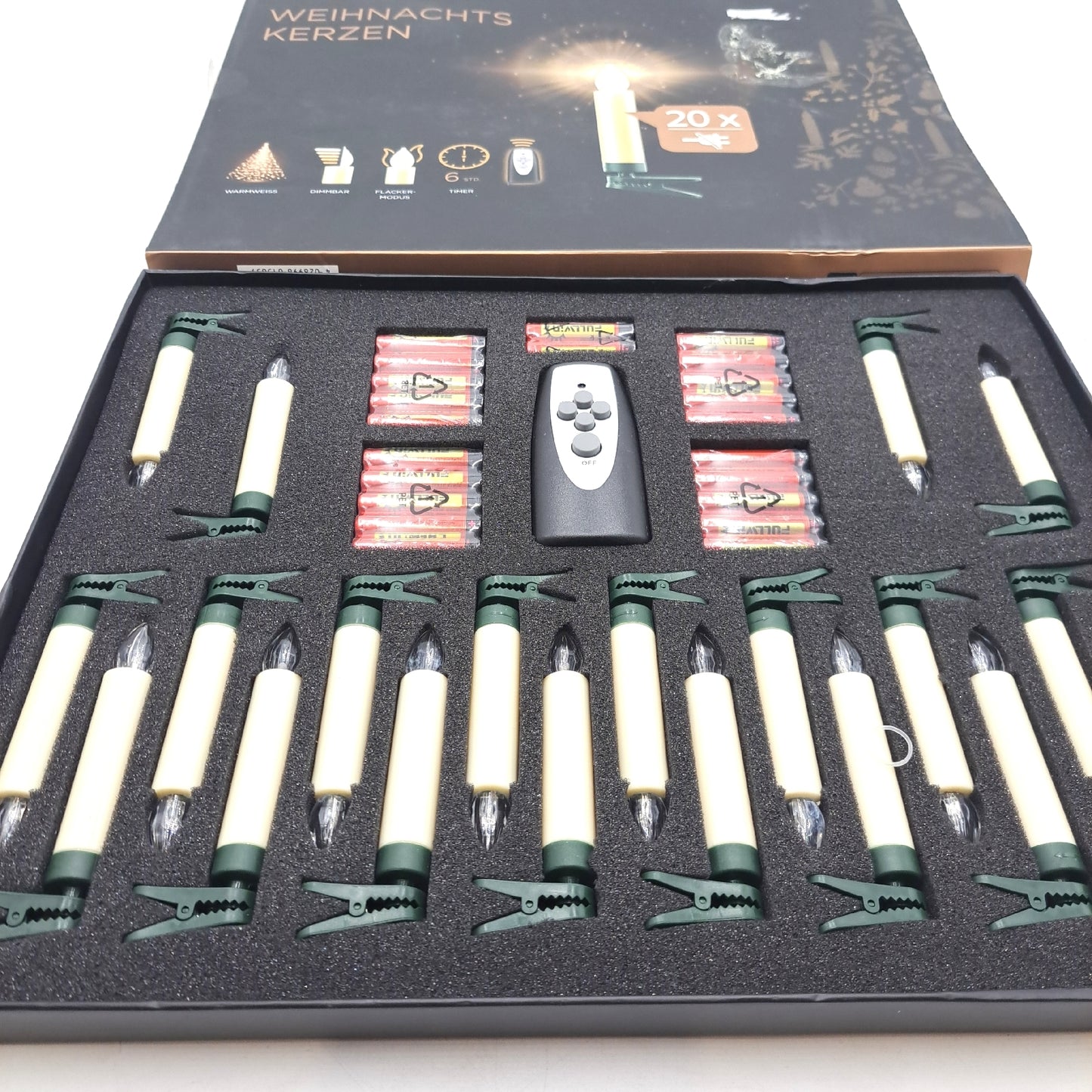 LED Weihnachtskerzen Set Beleuchtung Innen Elfenbein IP20 Weihnachtsdekoration festlich warm