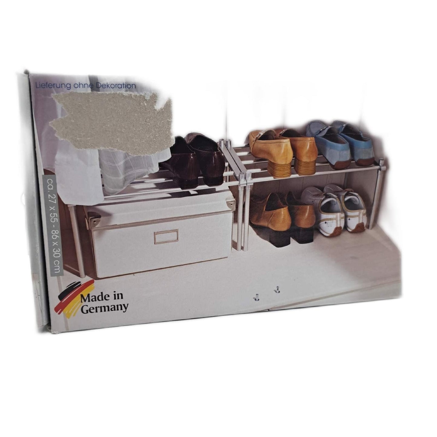 Ruco Regal Möbel Aufbewahrung Regal L x H 86 x 30 cm Breitenverstellbar 55 bis 86 cm praktisch vielseitig