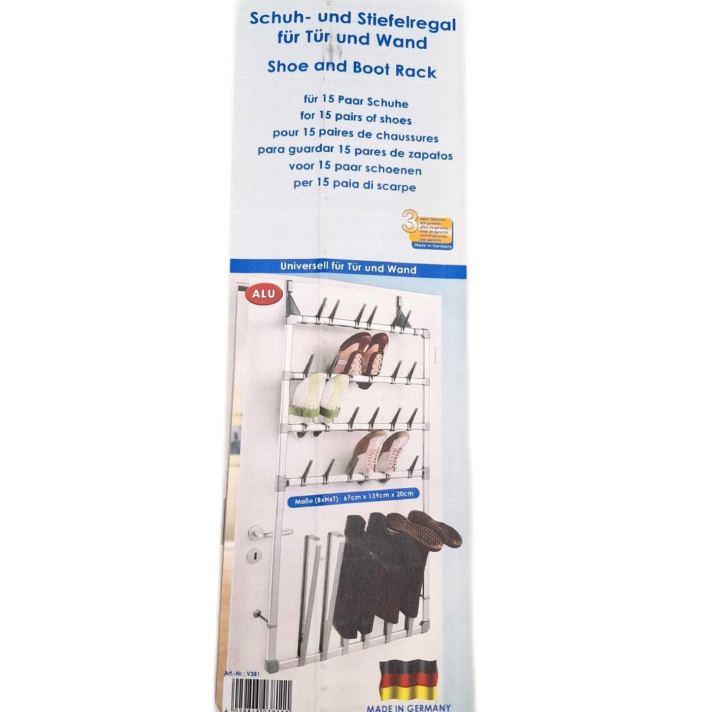 Ruco Schuhregal Aufbewahrung Möbel Schuhablage Silber L x B x H 58