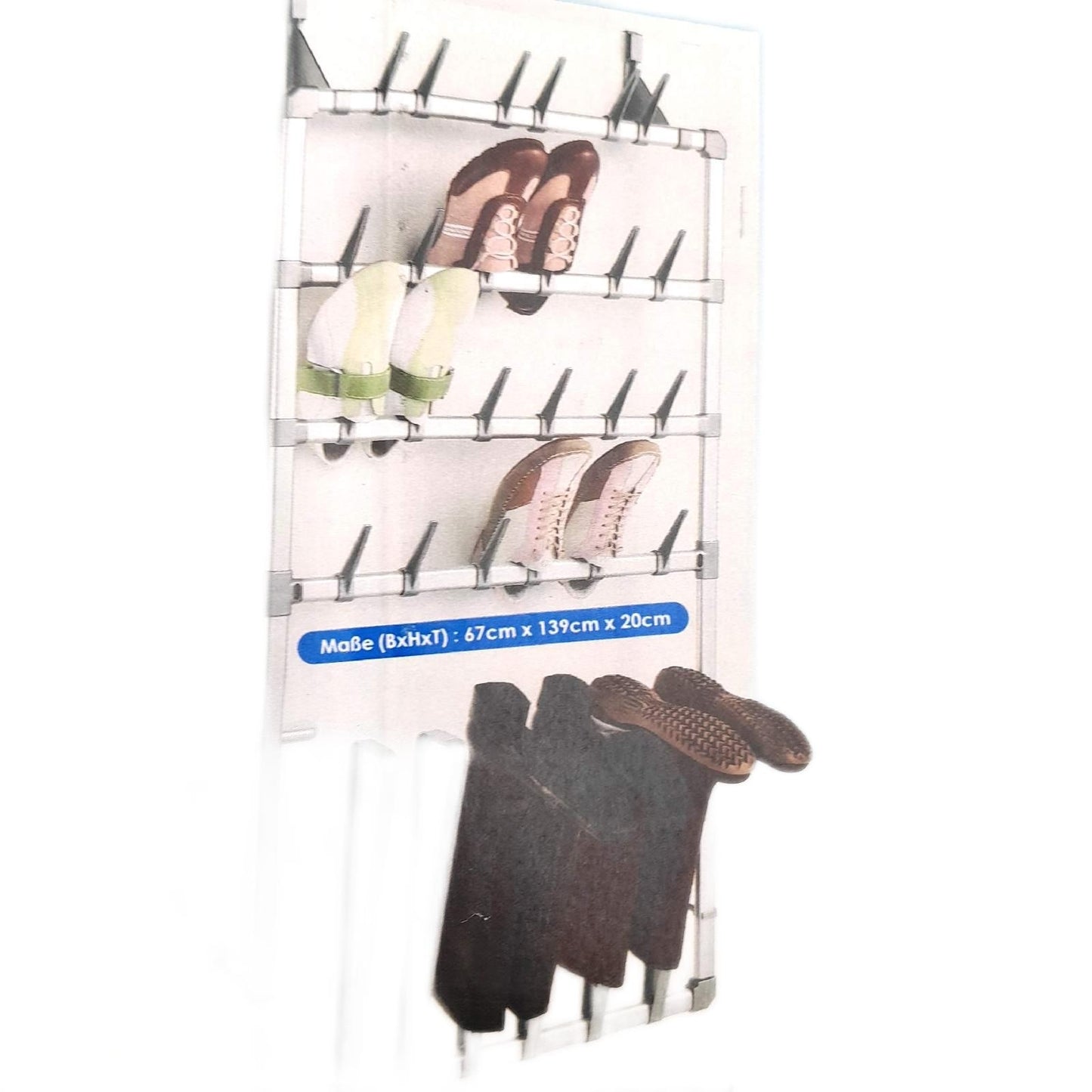 Ruco Schuhregal Aufbewahrung Möbel Schuhablage Silber L x B x H 58