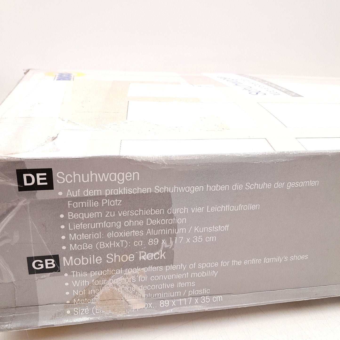 Ruco Schuhregal Maxi (L x B x H: 89 x 27 x 117 cm, Silber, Geeignet für: 80 Paa