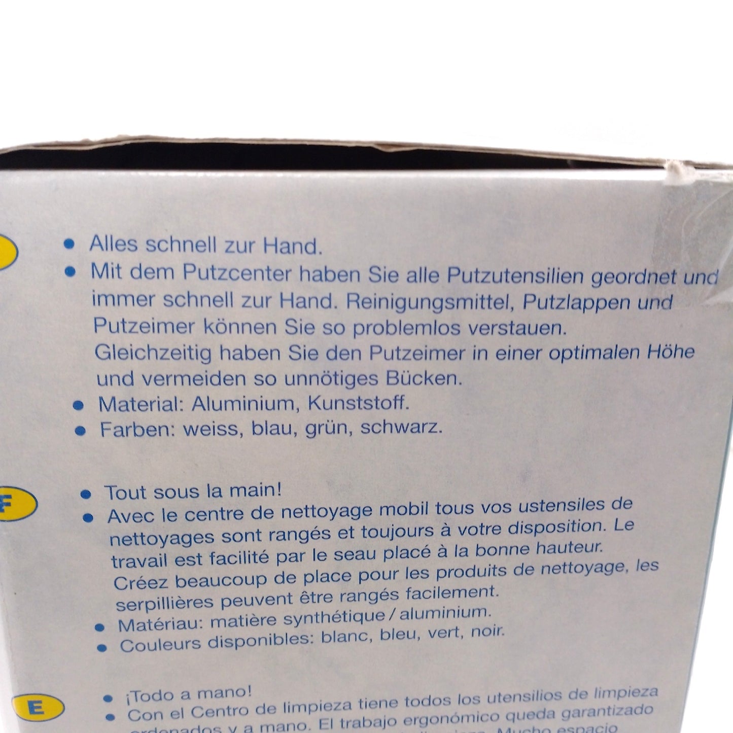 Ruco Reinigungswagen Haushaltsreinigung Ø x H 34 x 75 cm praktisch
