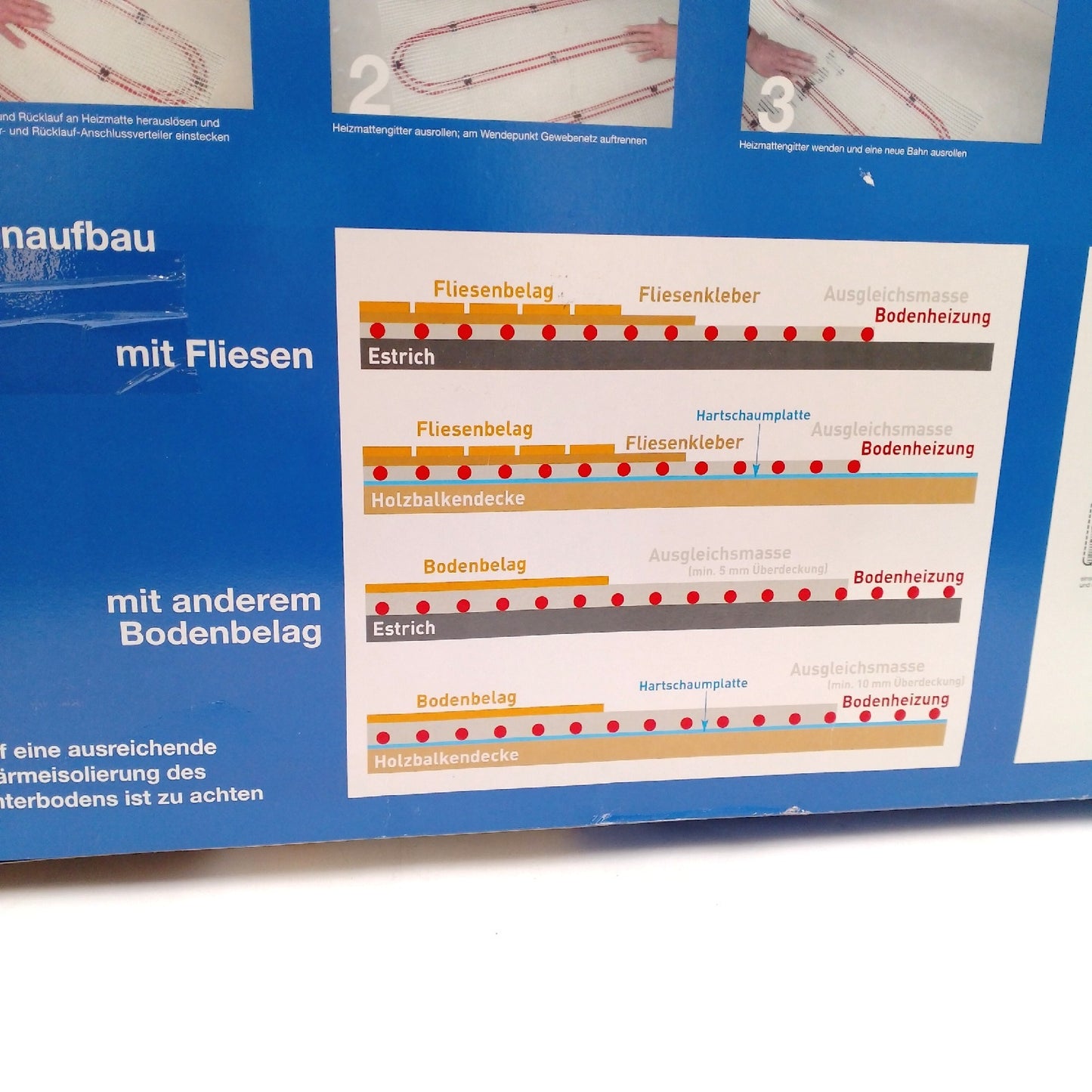 Admiral Fußbodenheizung Heizsystem Heiztechnik Water Power 93 x 08 m Be