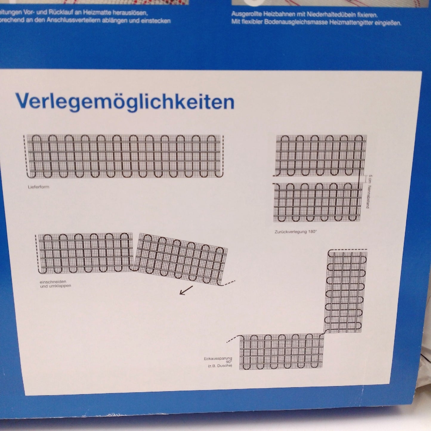 Admiral Fußbodenheizung Heizsystem Heiztechnik Water Power 93 x 08 m Be