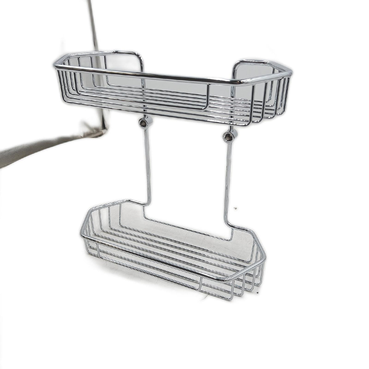 Tesa Duschkorb DK240 2-stoeckig Duschregal Chrom Messing verchromt 21 x 22 x 13 cm