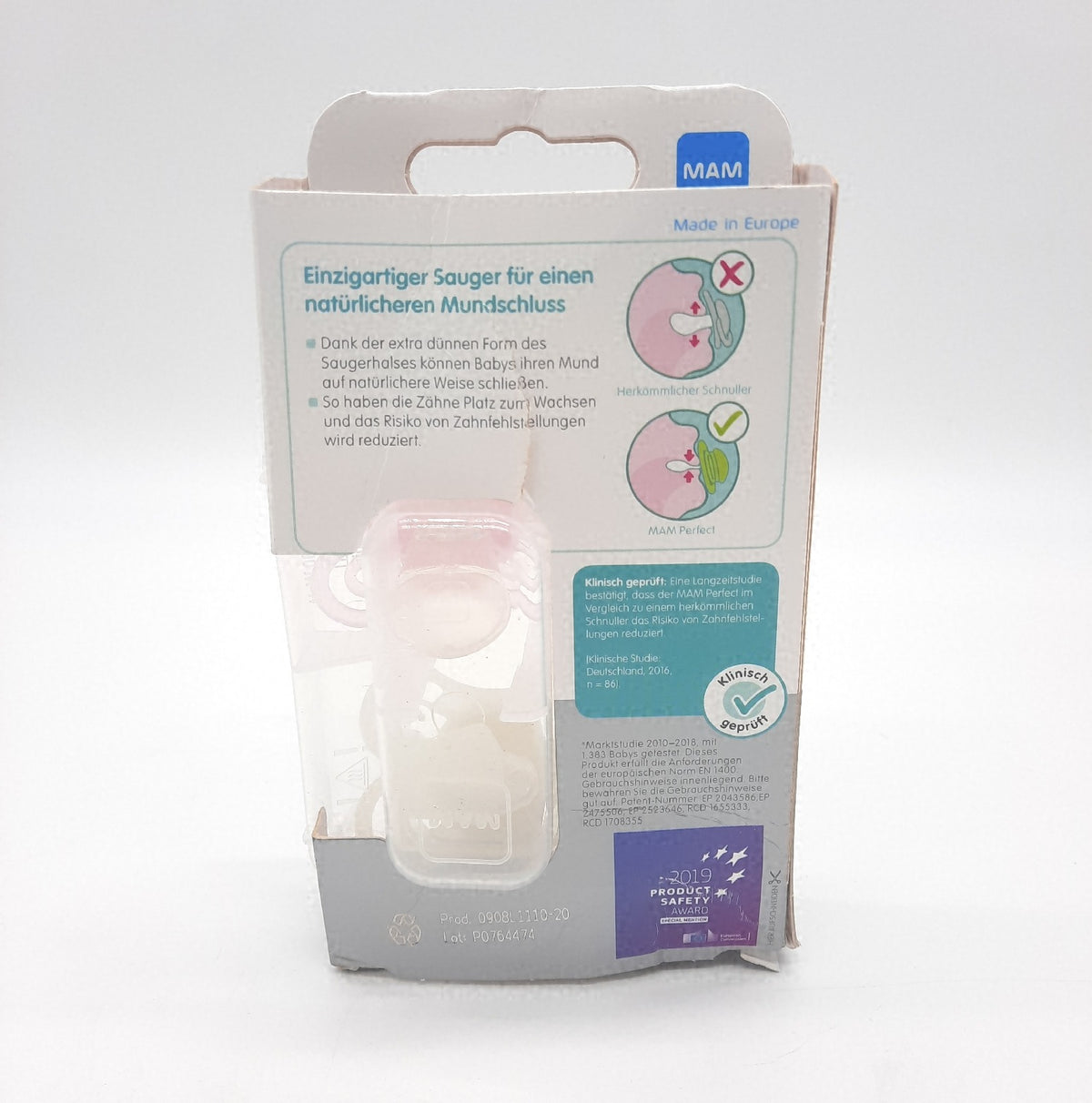 MAM Perfect Schnuller 0-6 Monate Silikon BPA frei 2er Set Baby Beruhigungssauger