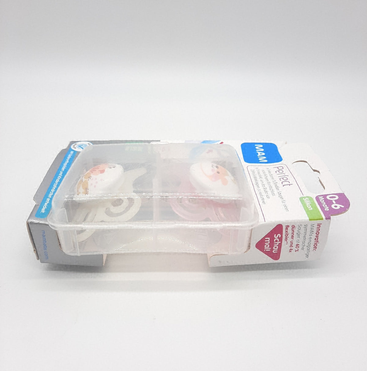 MAM Perfect Schnuller 0-6 Monate Silikon BPA frei 2er Set Baby Beruhigungssauger