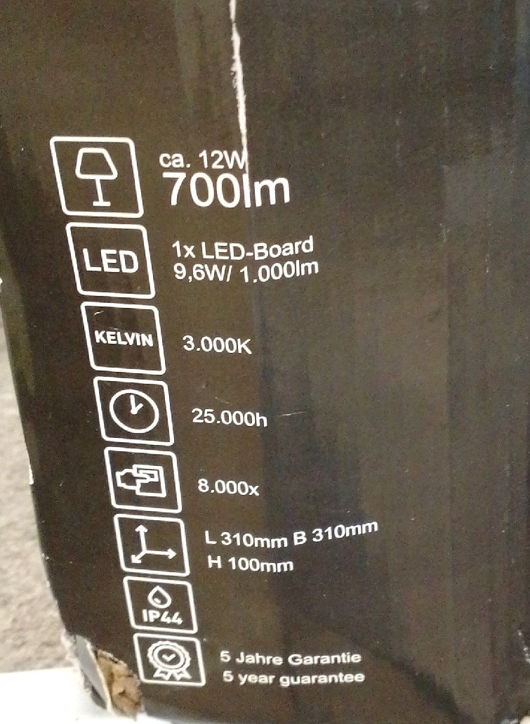 Paul LED Deckenleuchte Wohnraum Beleuchtung Satob Chrom 12 W IP44 Eleganz