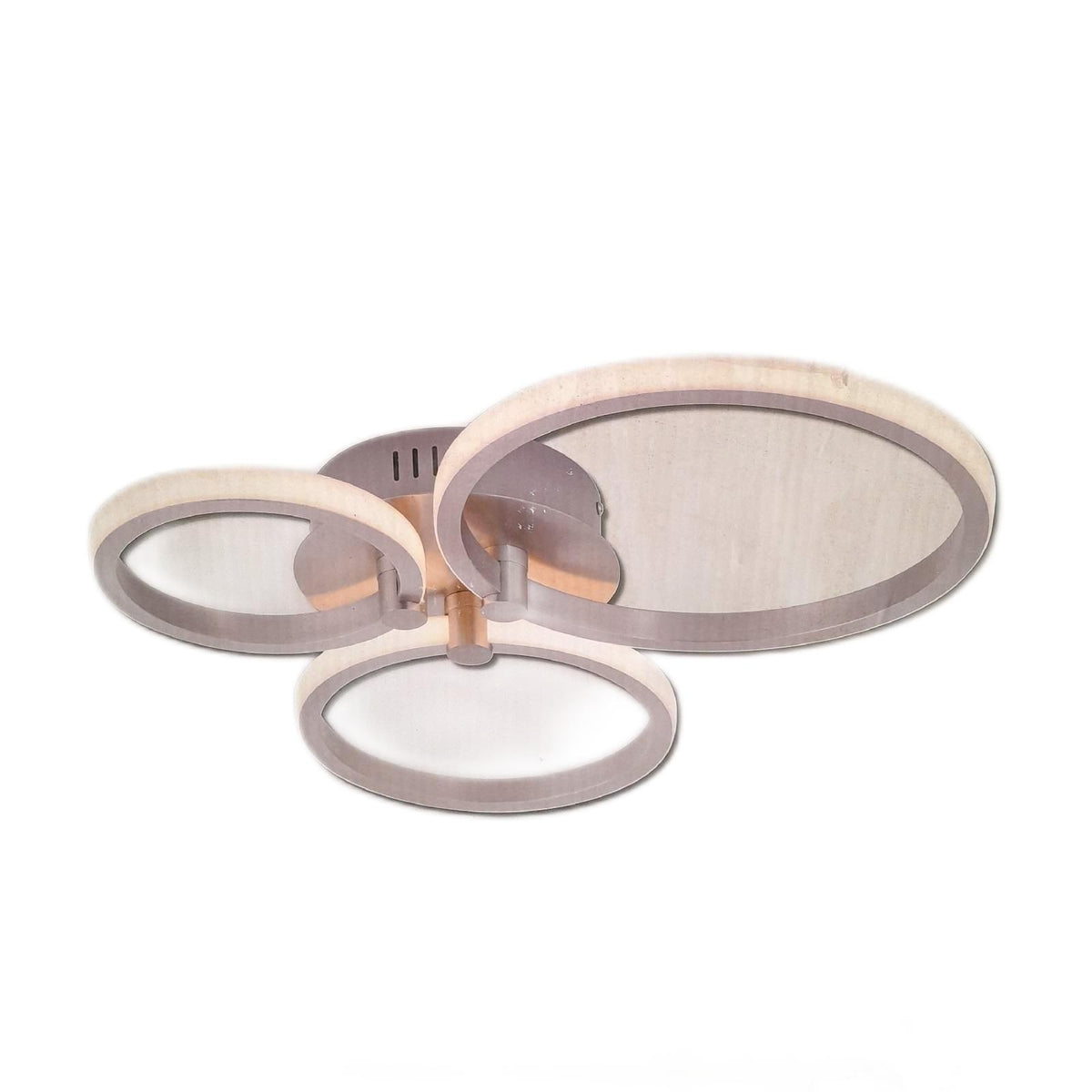 LeuchtenDirekt LED Deckenleuchte Johanna Silber warmweiß 18 Watt Ringe Design