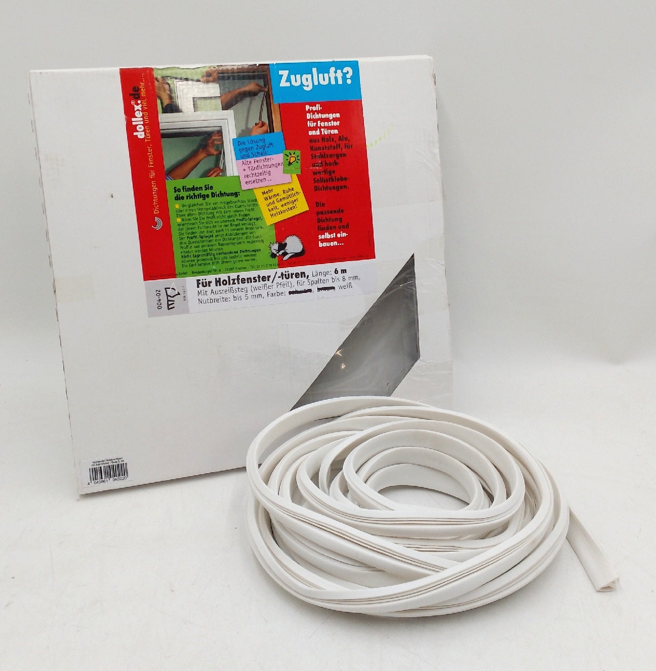Dollex Fensterdichtung Dichtungen 004 02 Weiß 6 Meter Passend für Sp
