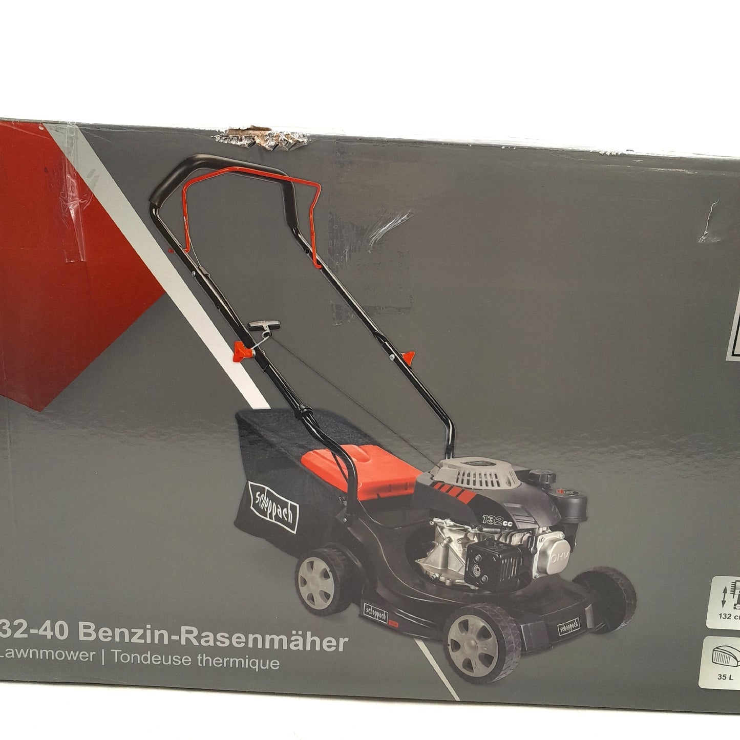 Scheppach Rasenmäher Gartengeräte MP132 40 cm Schnittbreite Kraftvoll