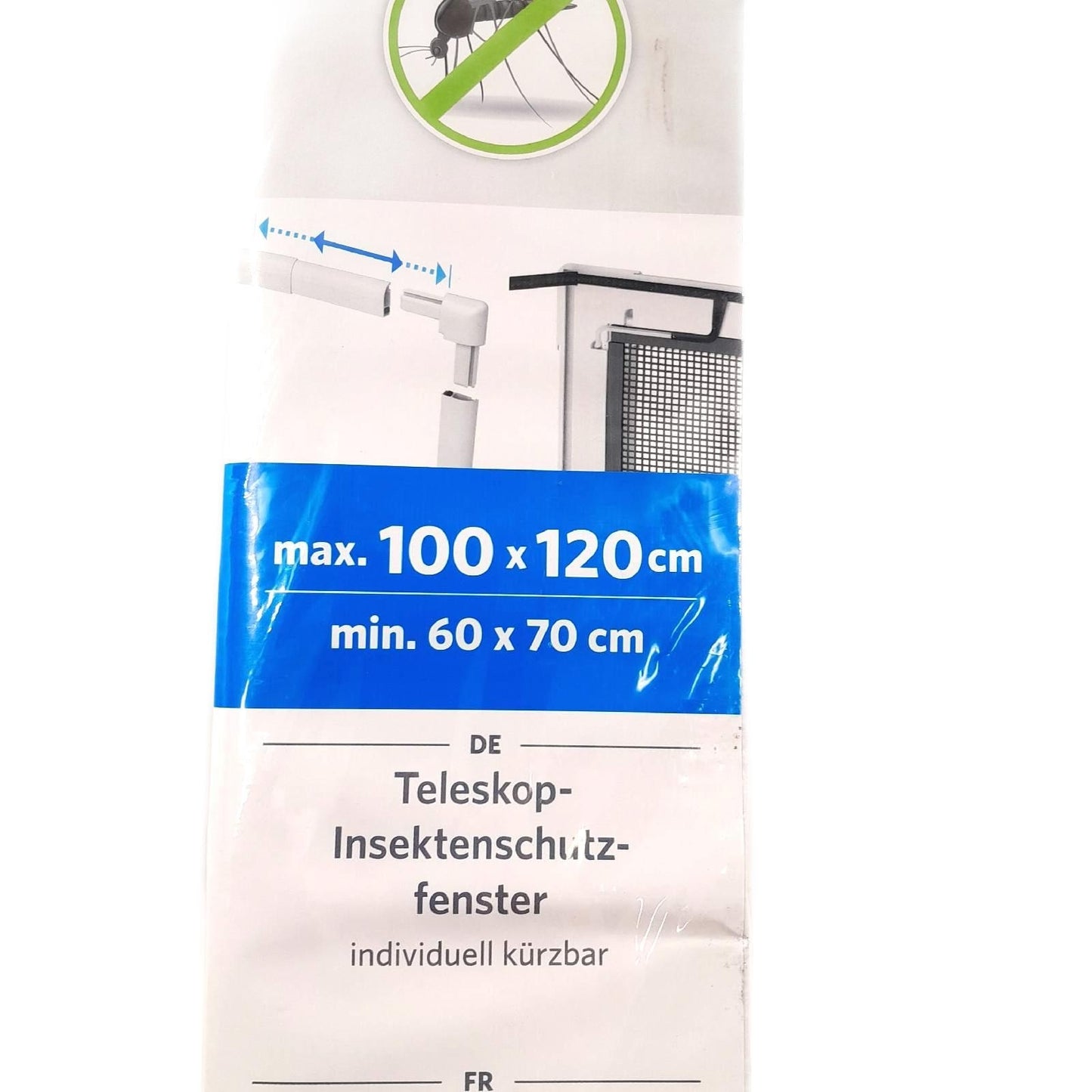 Easy Life Insektenschutzfenster Edge Plus Verstellbarkeit: 70 x 80 cm - 100 x 1