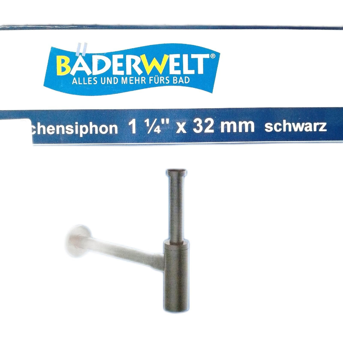 Bäderwelt Waschtischsiphon Sanitär Korfu 125 Durchmesser 32 mm